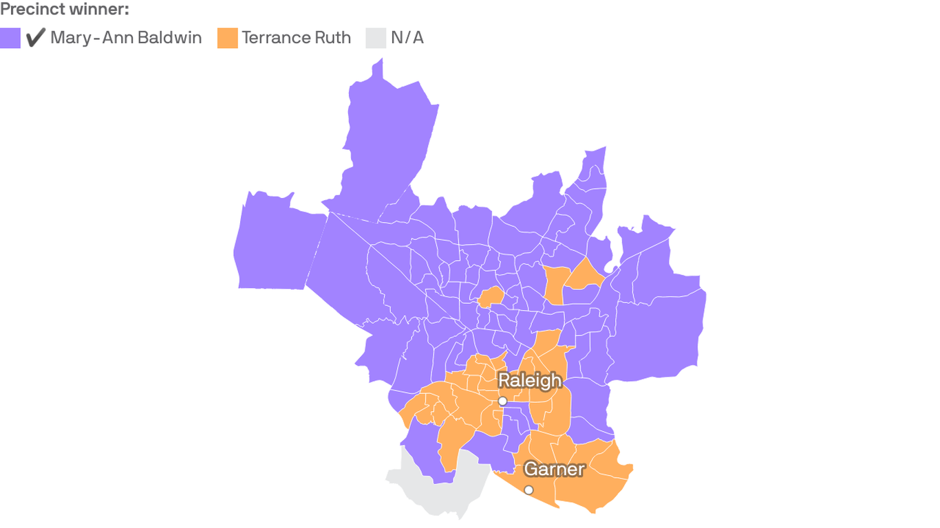 How Raleigh's neighborhoods split in the 2022 mayoral race - Axios Raleigh