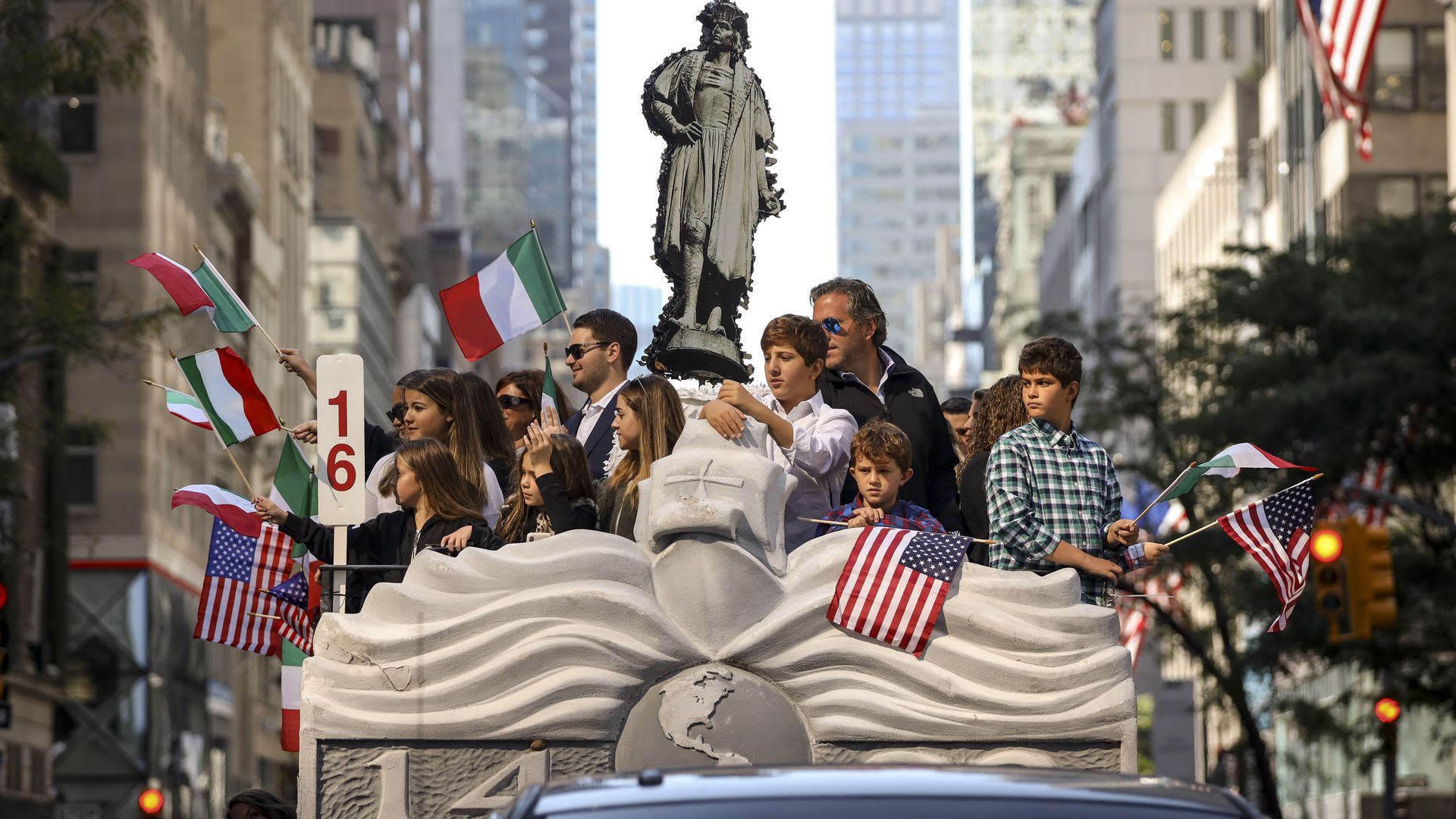 A float celebrating the day.