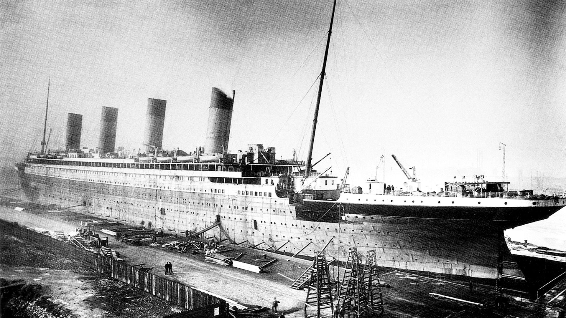 RMS Titanic in Belfast, 1911-1912. Photo: Pictures from History/Universal Images Group via Getty Images