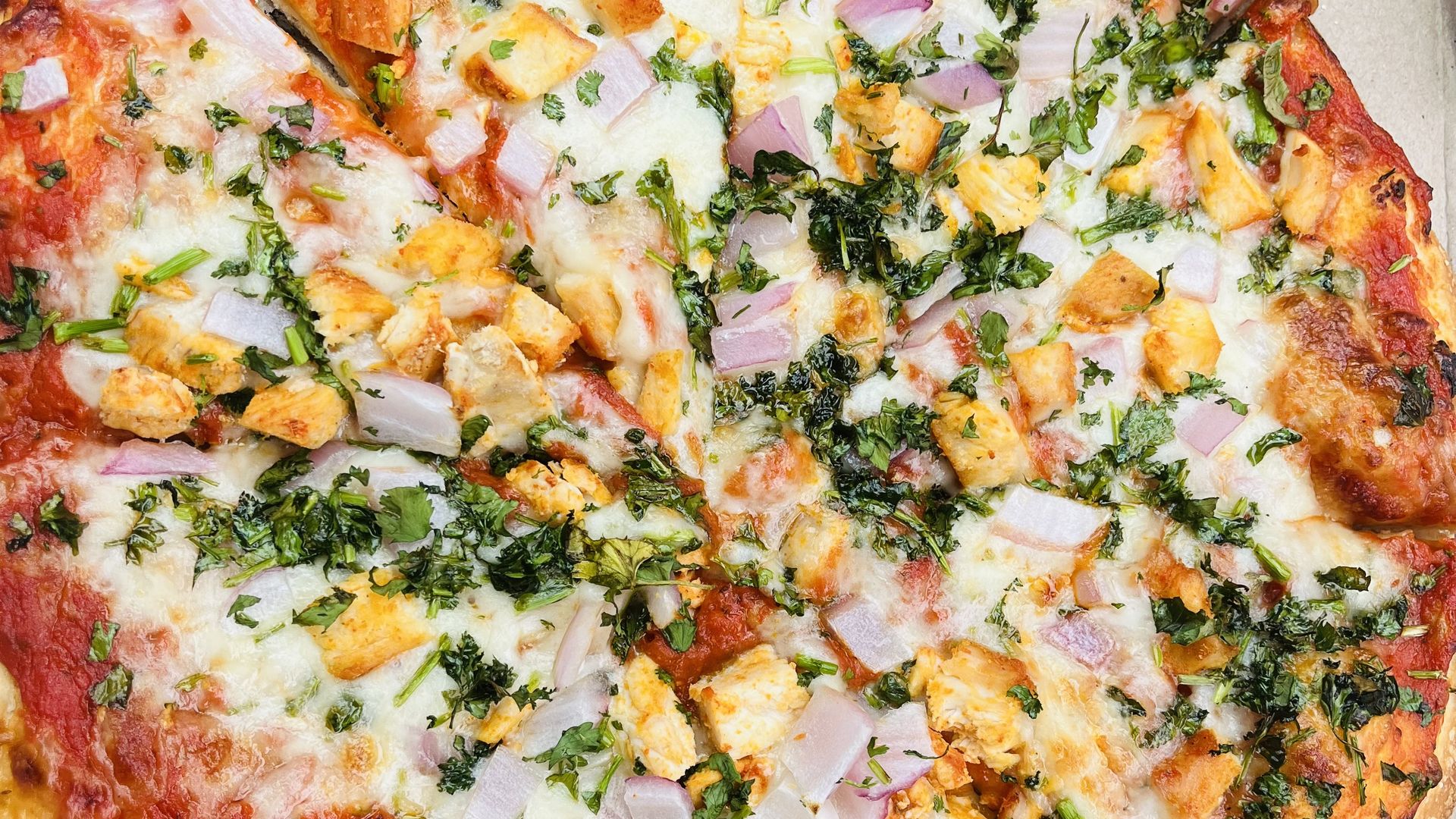 Ghost pizza from Amar Pizza. 