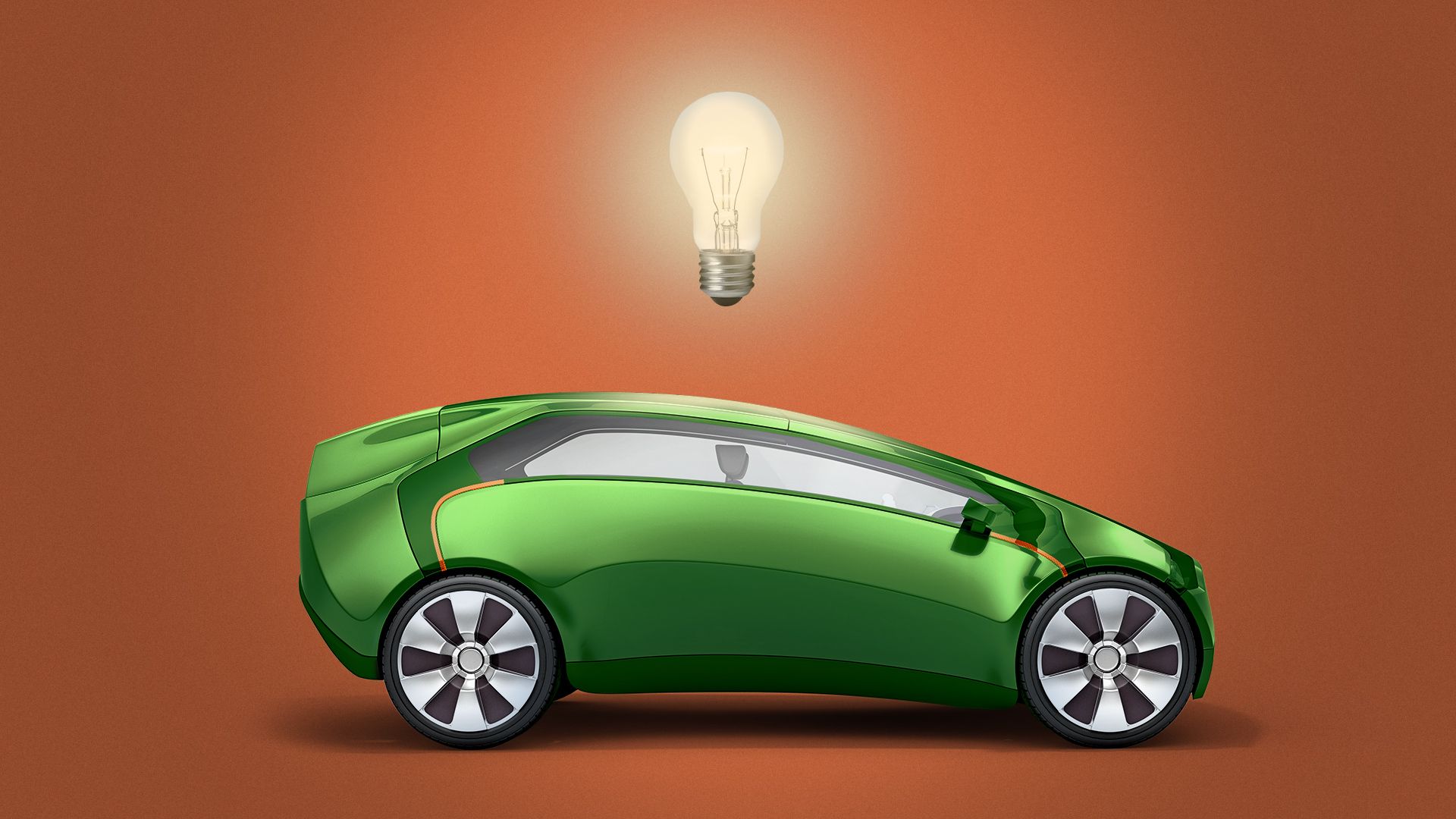 Illustration of an AV with a lit light bulb hovering above it. 