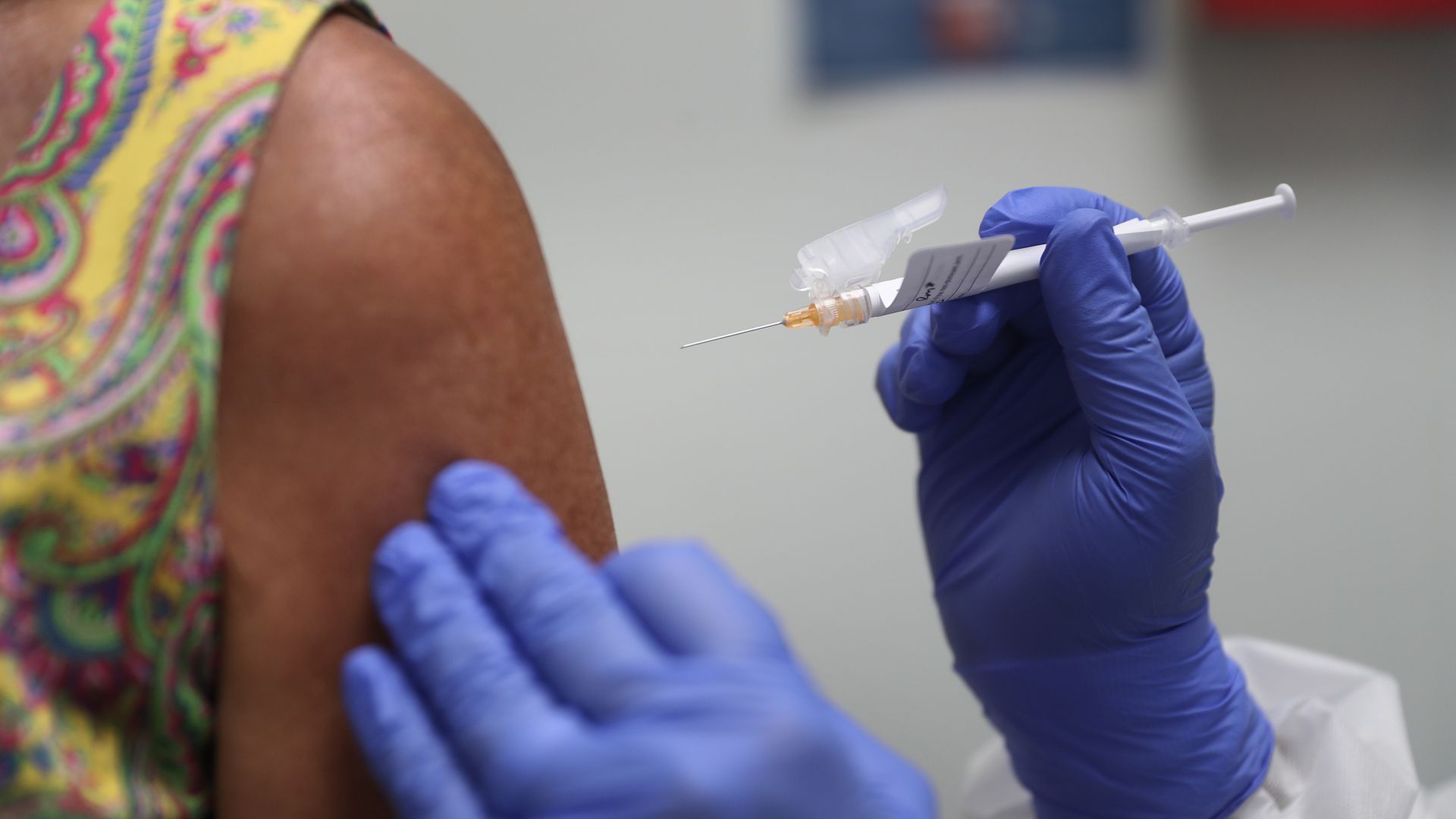 vaccine injection into the arm