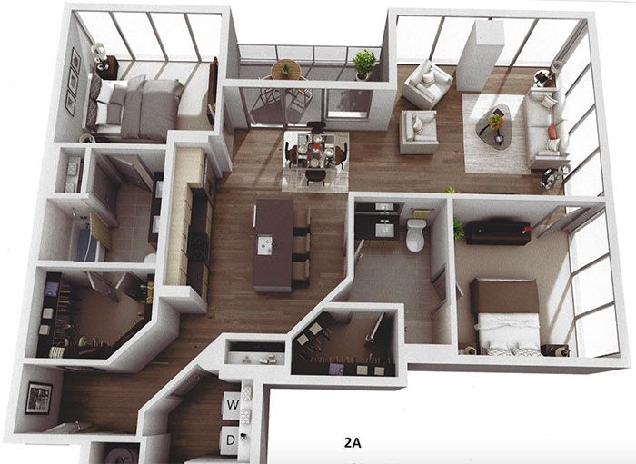 small-2-bedroom-Museum-Tower-apartment-charlotte