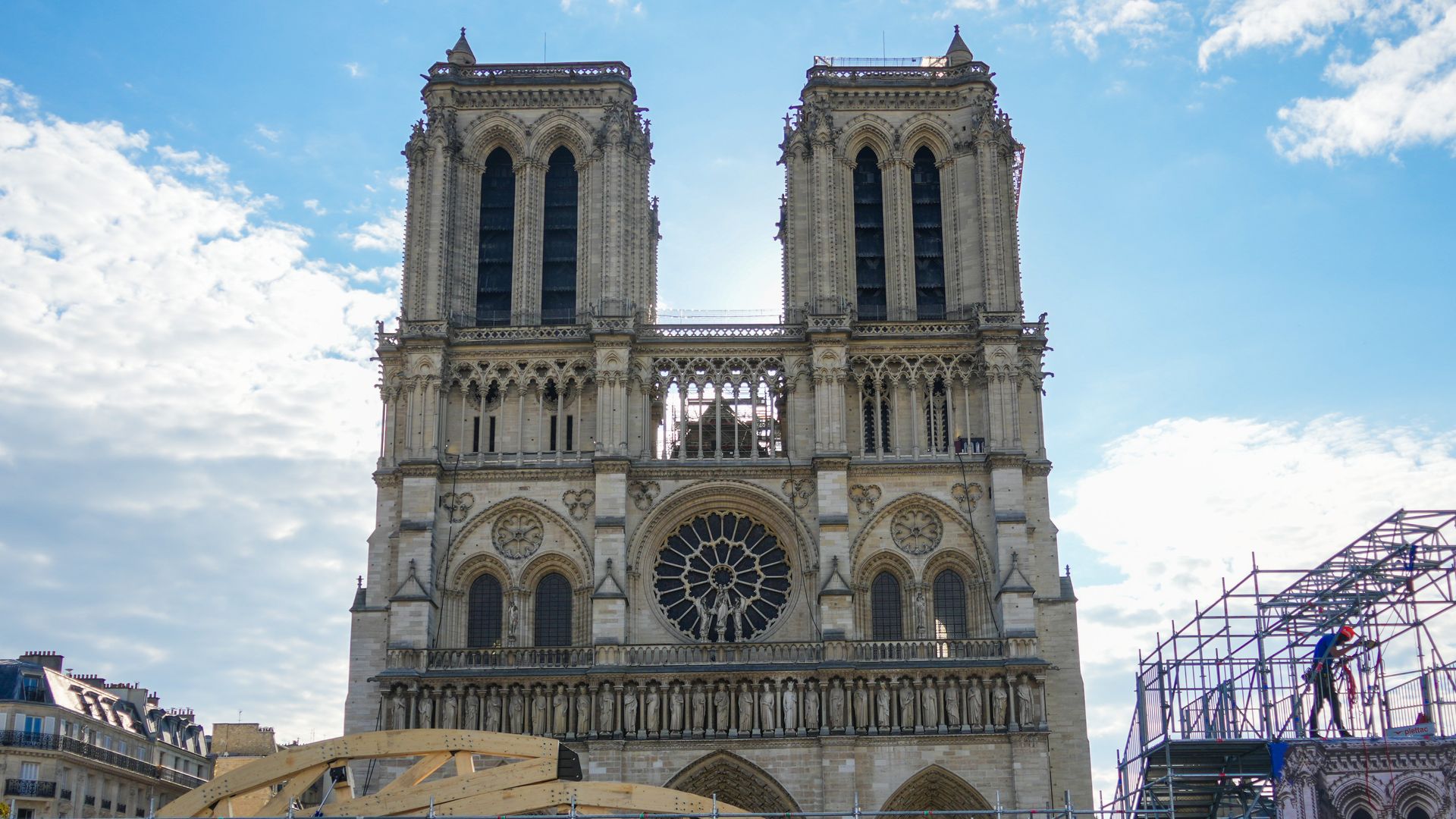 General view during the 38th European Heritage Days, at Cathedrale Notre-Dame De Paris on September 18, 2021 in Paris, France.