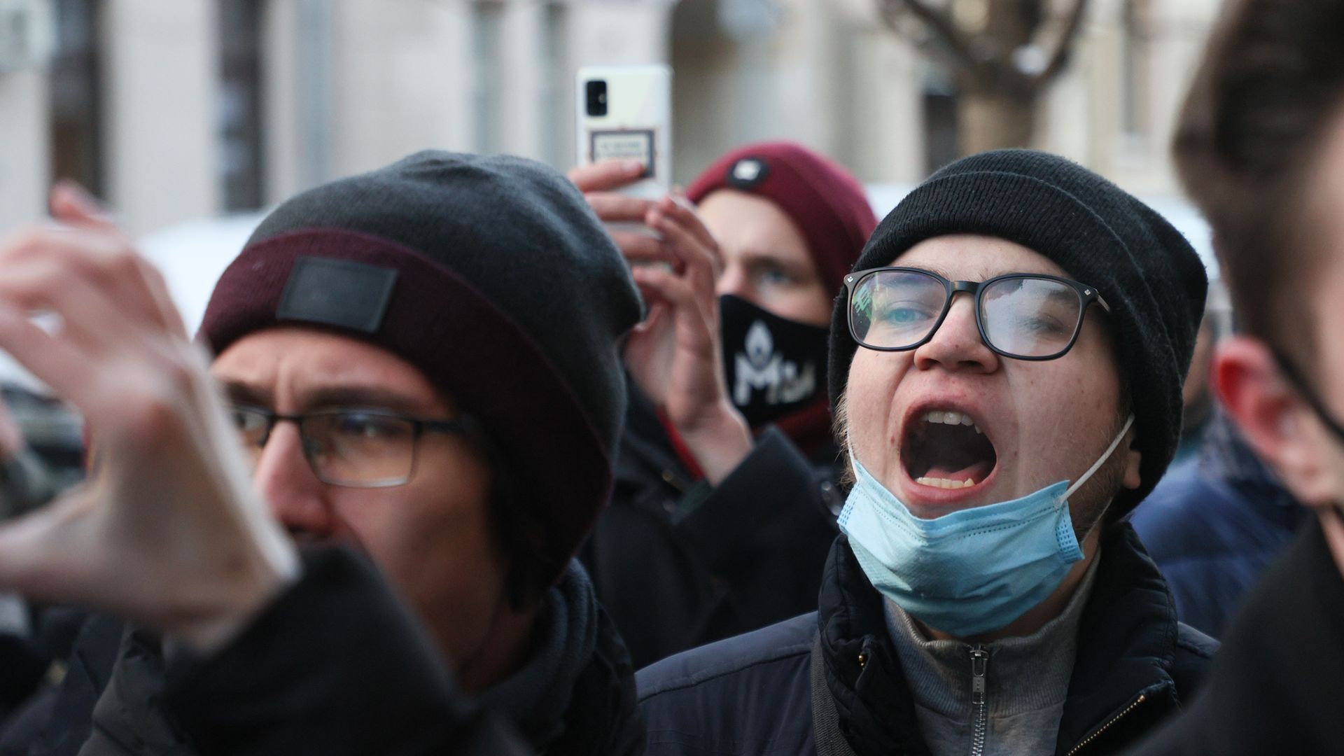 Supporters of the international human rights group Memorial rallying outside the Russian Supreme Court in Moscow on Dec. 28.