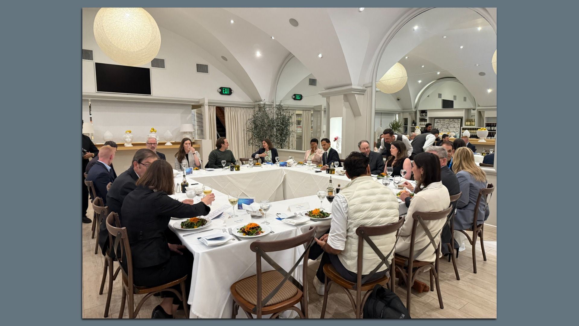 Expert voices table at the Milken conference in Los Angeles yesterday. 