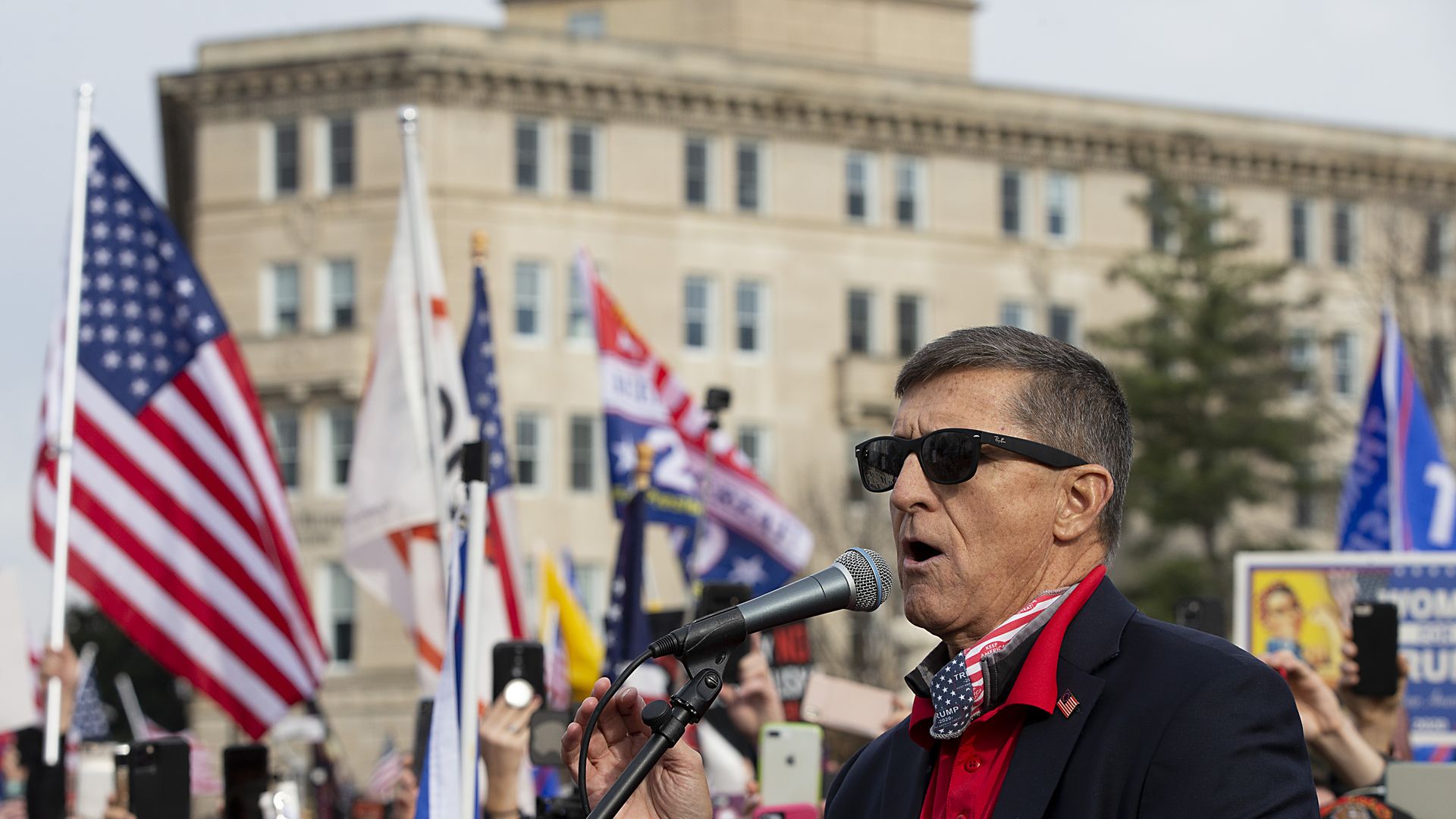Flynn at a rally