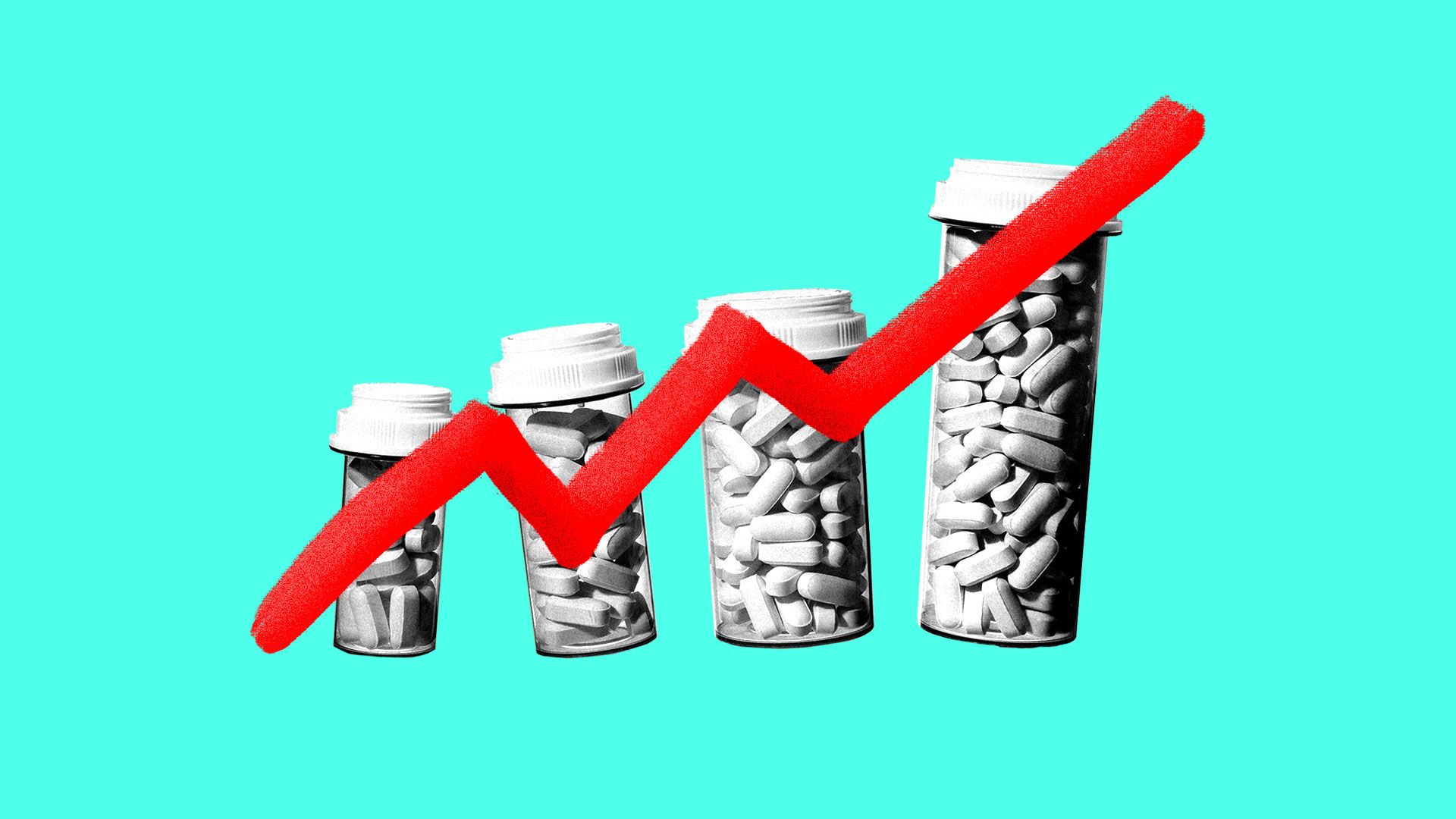 Illustration of pill bottles