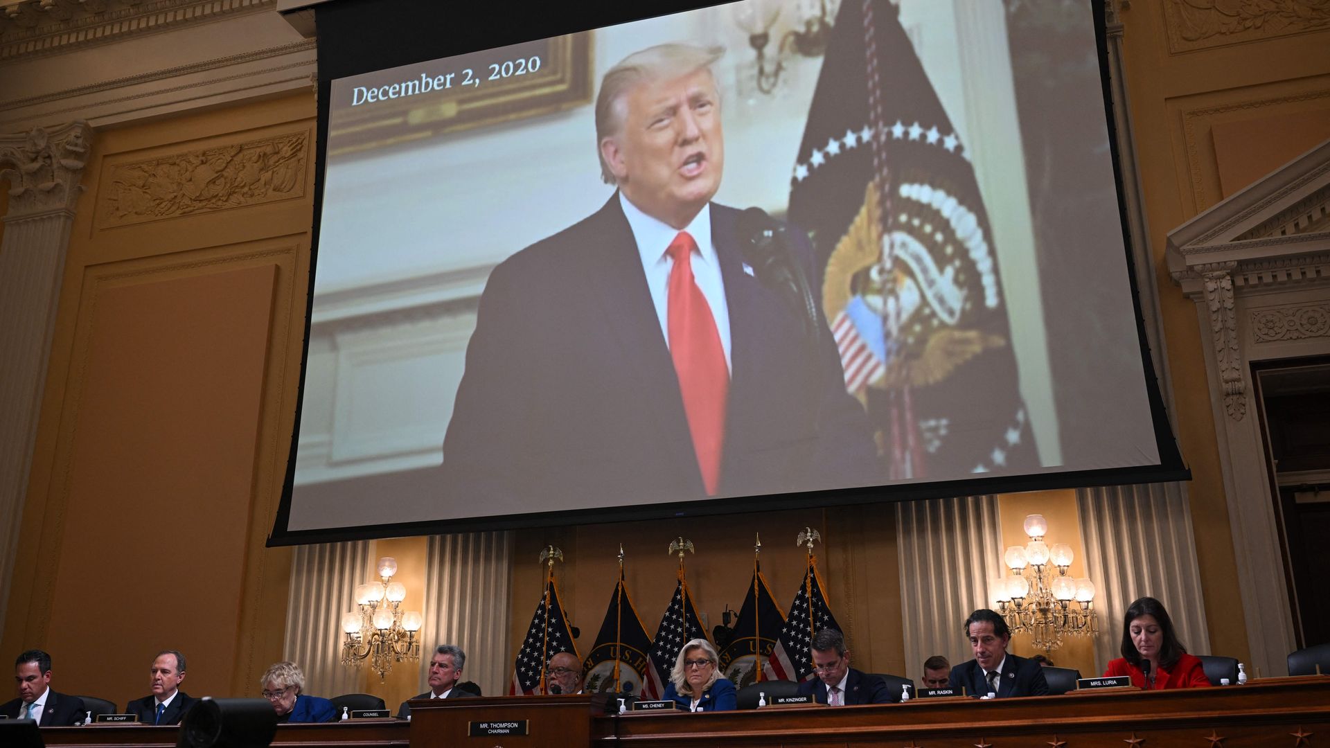 Jan. 6 committee shows footage of Donald Trump