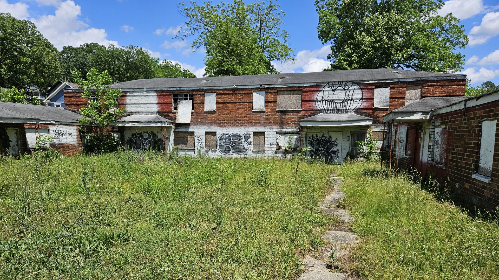 A vacant and dilapidated building that will be transformed into affordable housing.