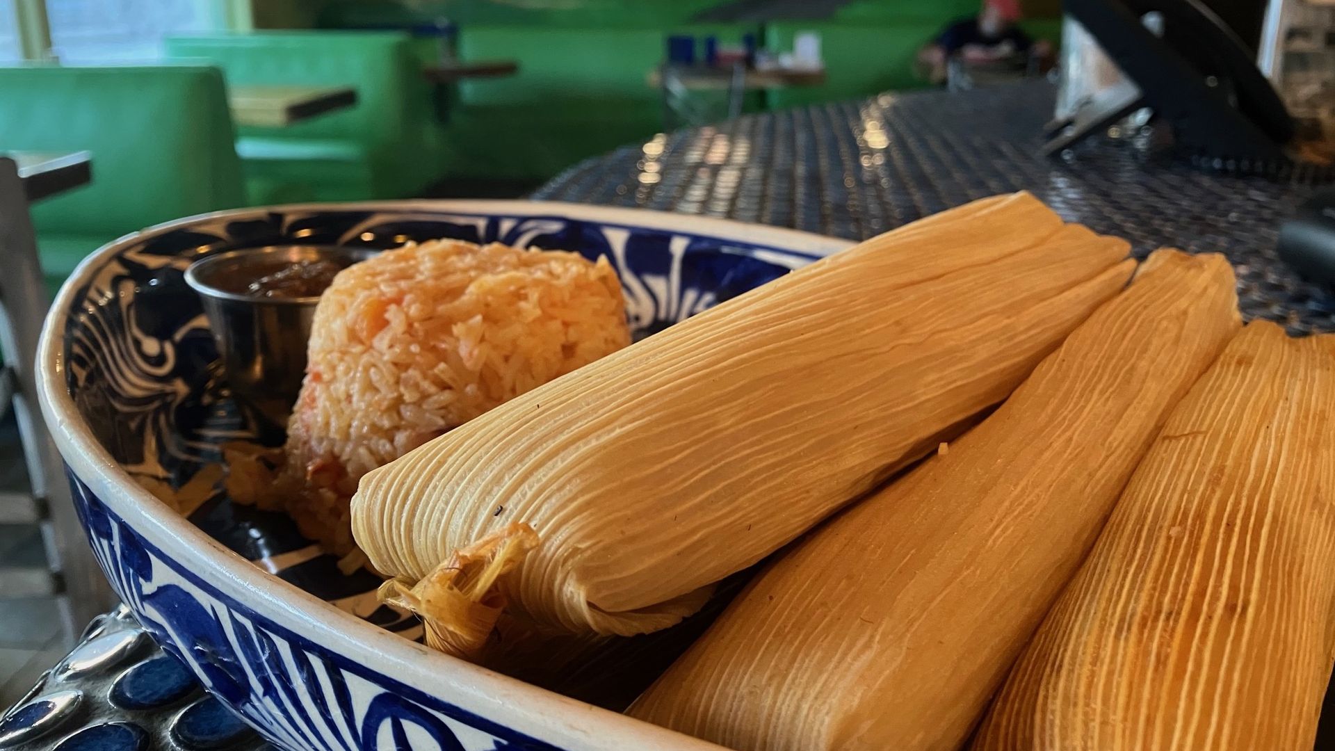 A stack of tamales at Curra's in South Austin