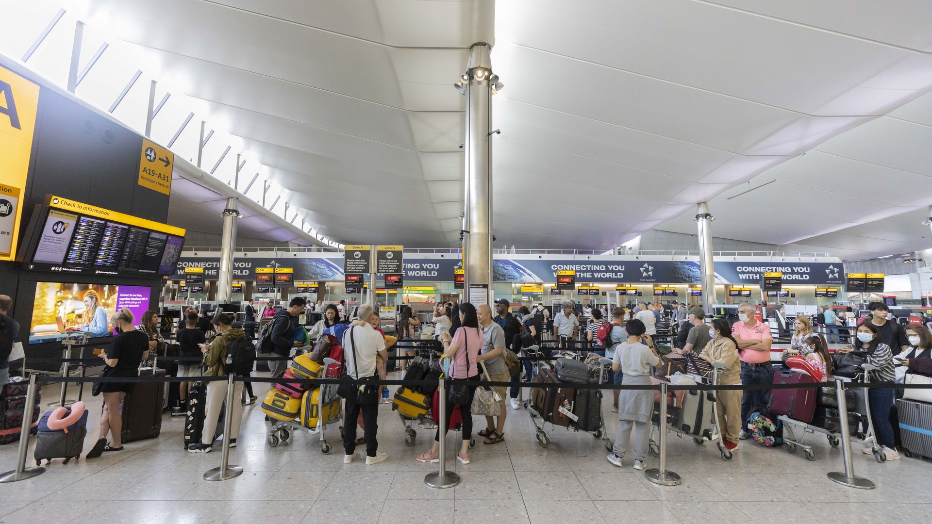 Heathrow airport crowds