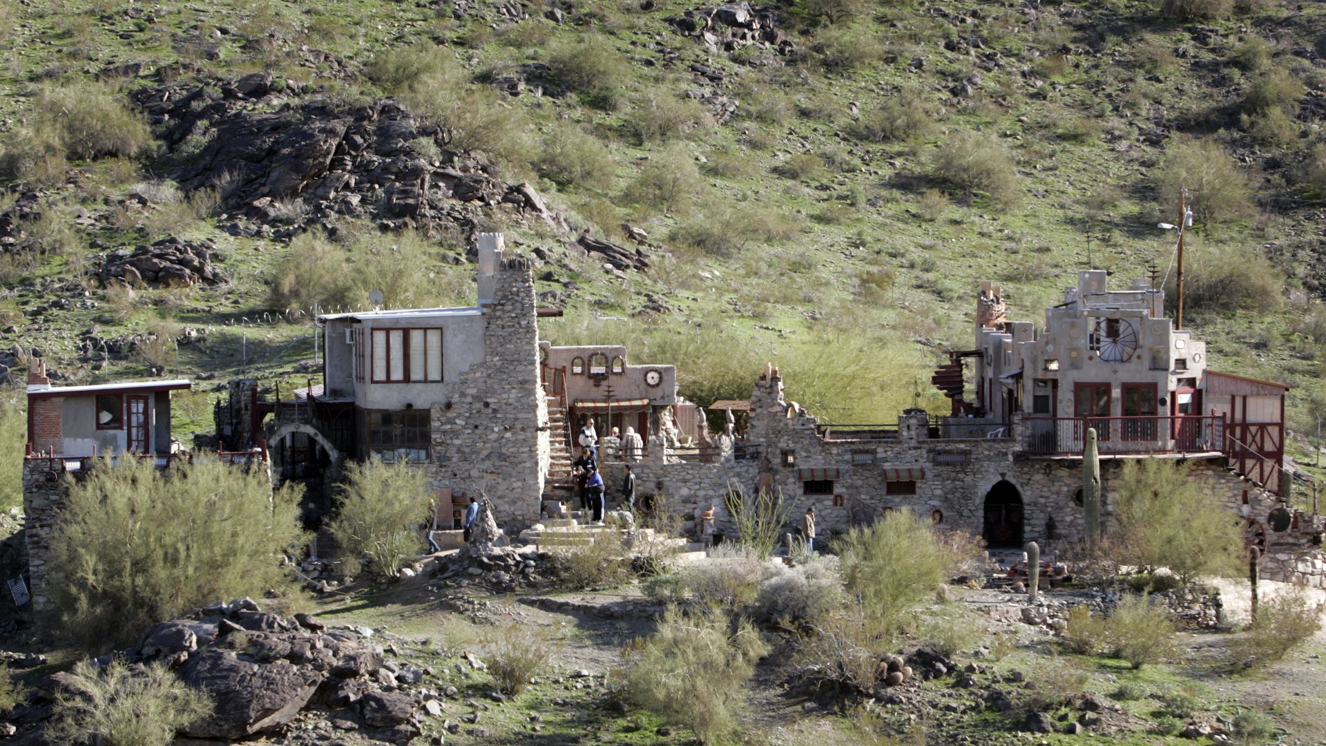 A castle made of stones.