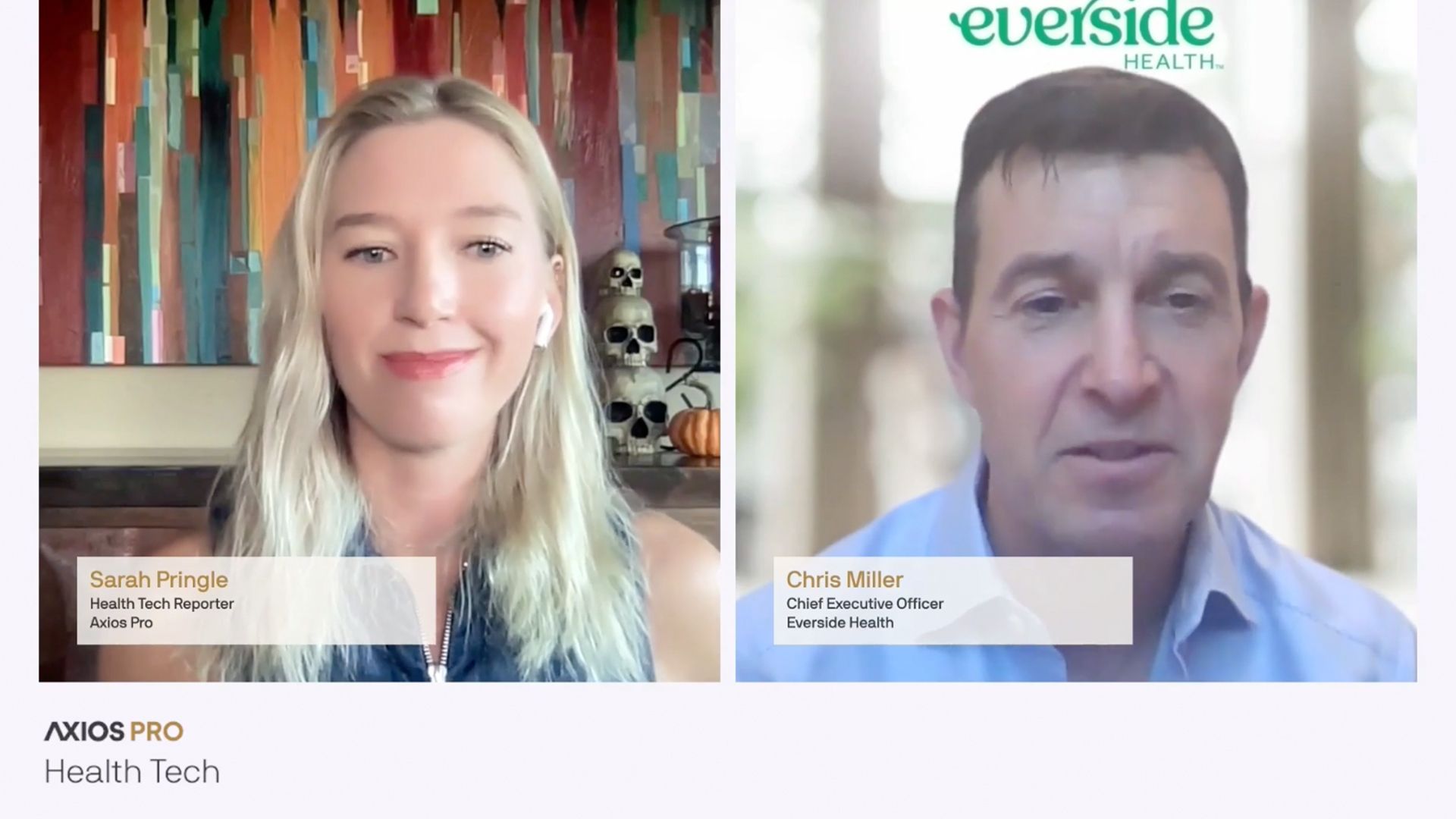Axios's Sarah Pringle interviews Everside's Chris Miller