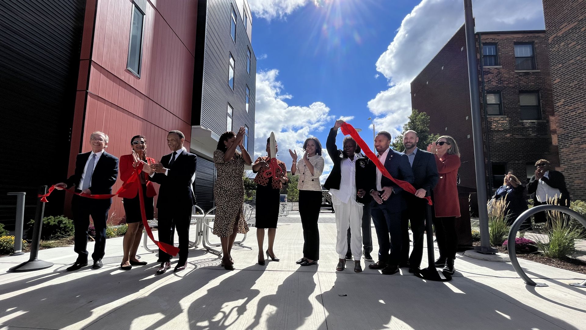 Officials celebrate the opening of The Freelon at Sugar Hill