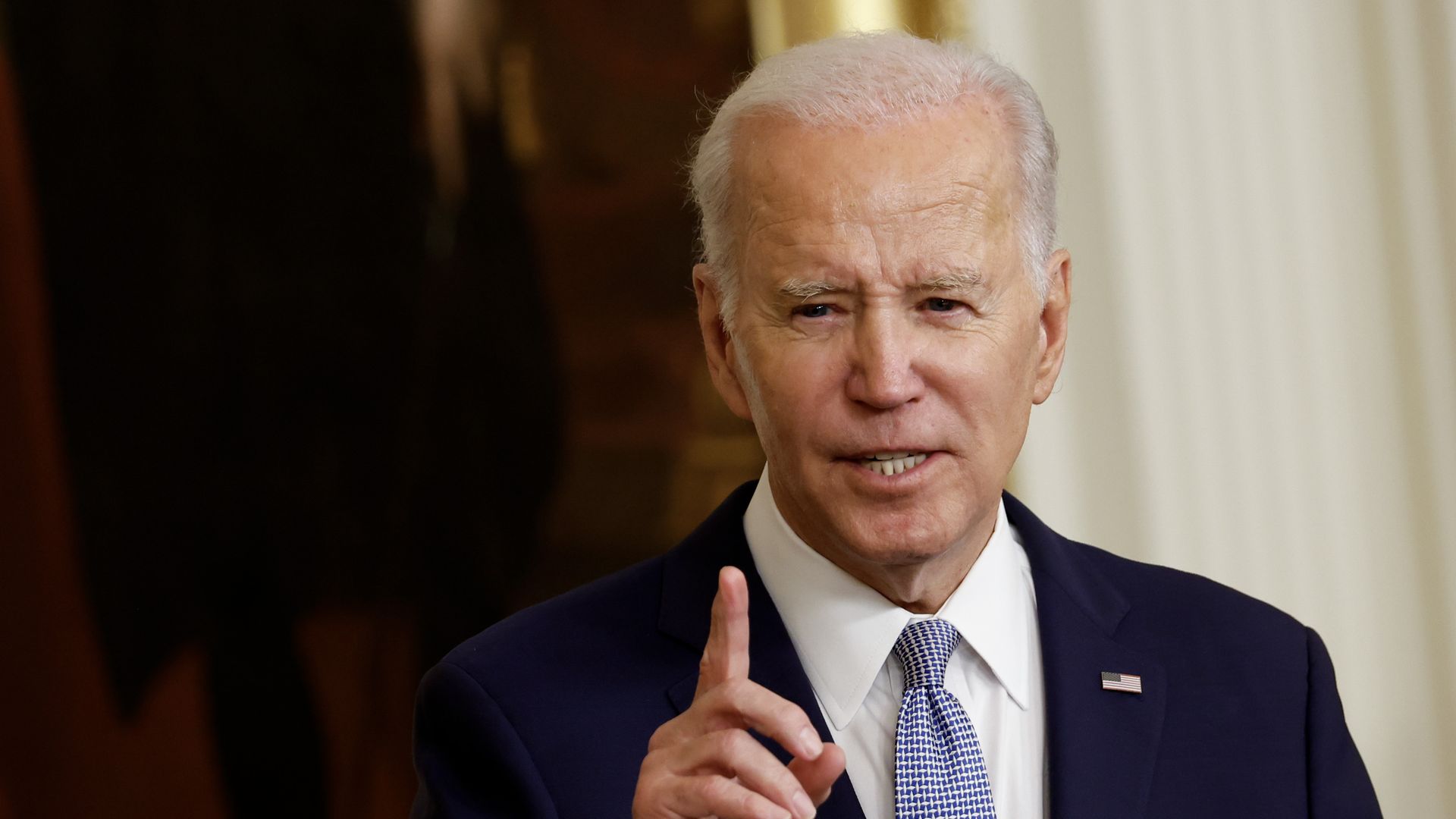  President Joe Biden speaks during a ceremony at the White House marking the two-year anniversary of the January 6 insurrection at the US Capitol in Washington, DC, US, on Friday, Jan. 6, 2023
