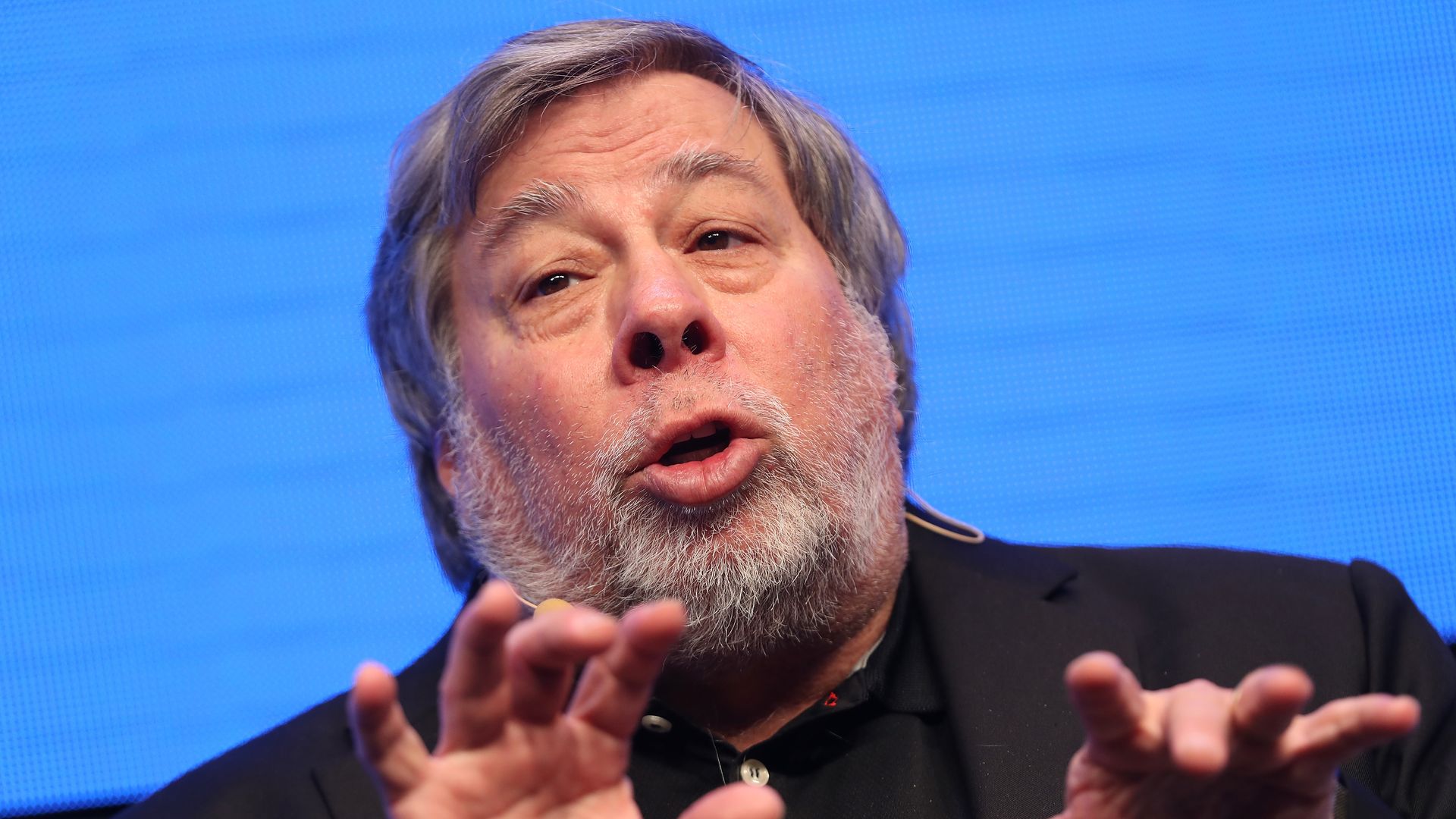Apple co-founder Steve Wozniak at a conference.