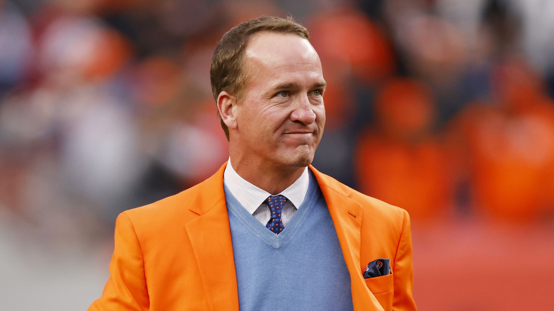 Peyton Manning at Empower Field At Mile High on Oct. 31, 2021. Photo: Justin Edmonds/Getty Images