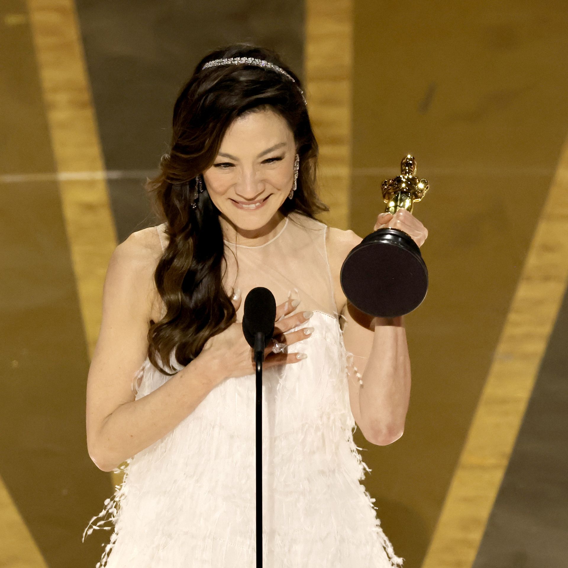 Michelle Yeoh wins best actress award, making Oscar history