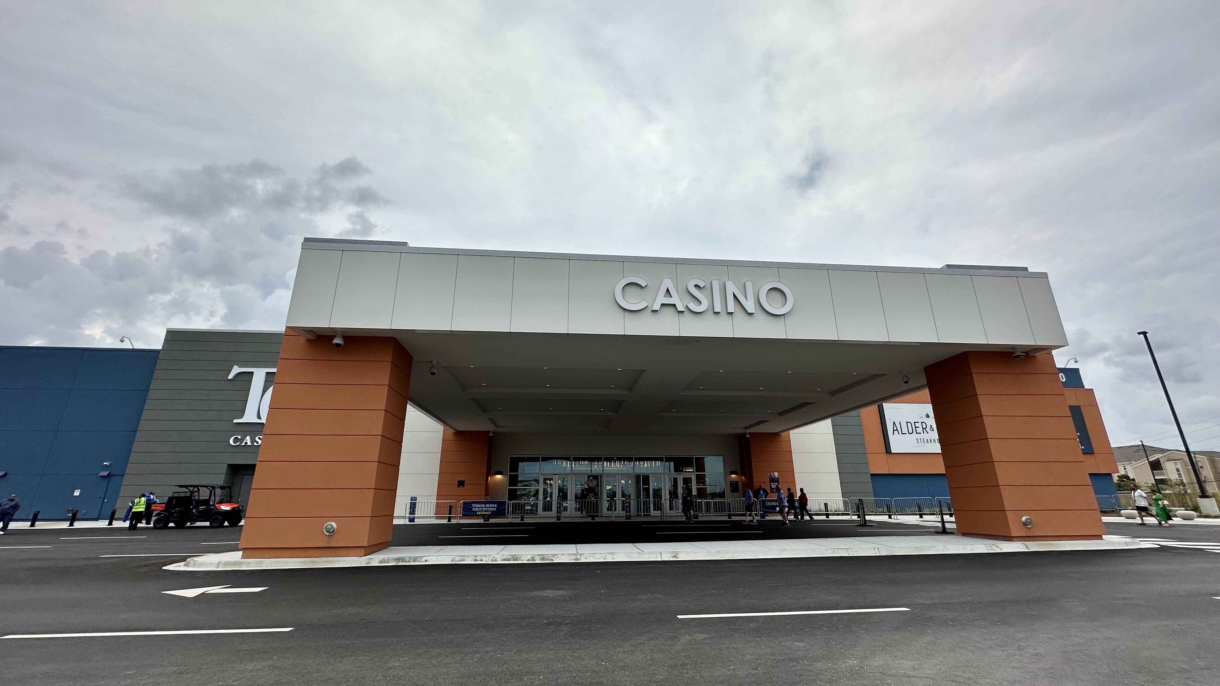 Photo shows the exterior of the casino.