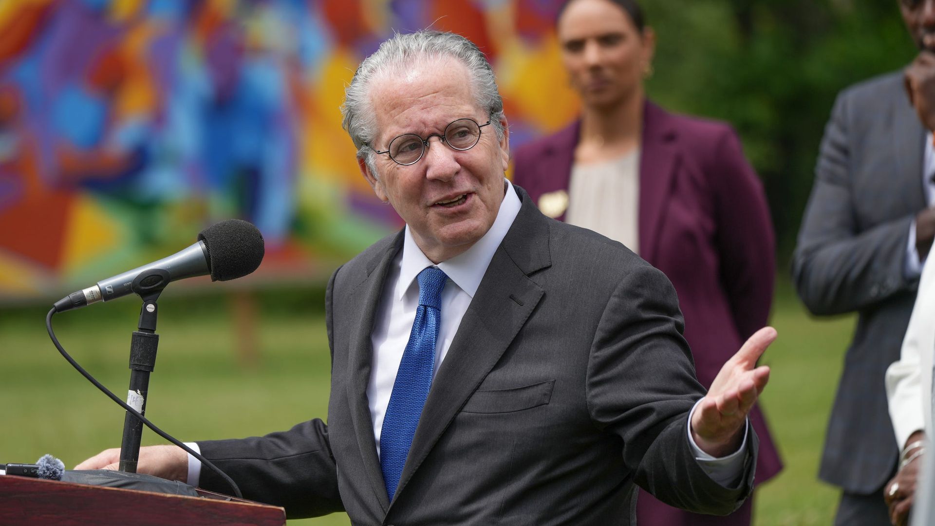 Senior Advisor to the President of the United States Gene Sperling speaks during a press conference about the launch of Round 2 of Detroit's Down Payment Assistance Program at Three Mile-Munich Park in Detroit's Morningside neighborhood on Thursday, June 27, 2024. The program provides up to $25,000 