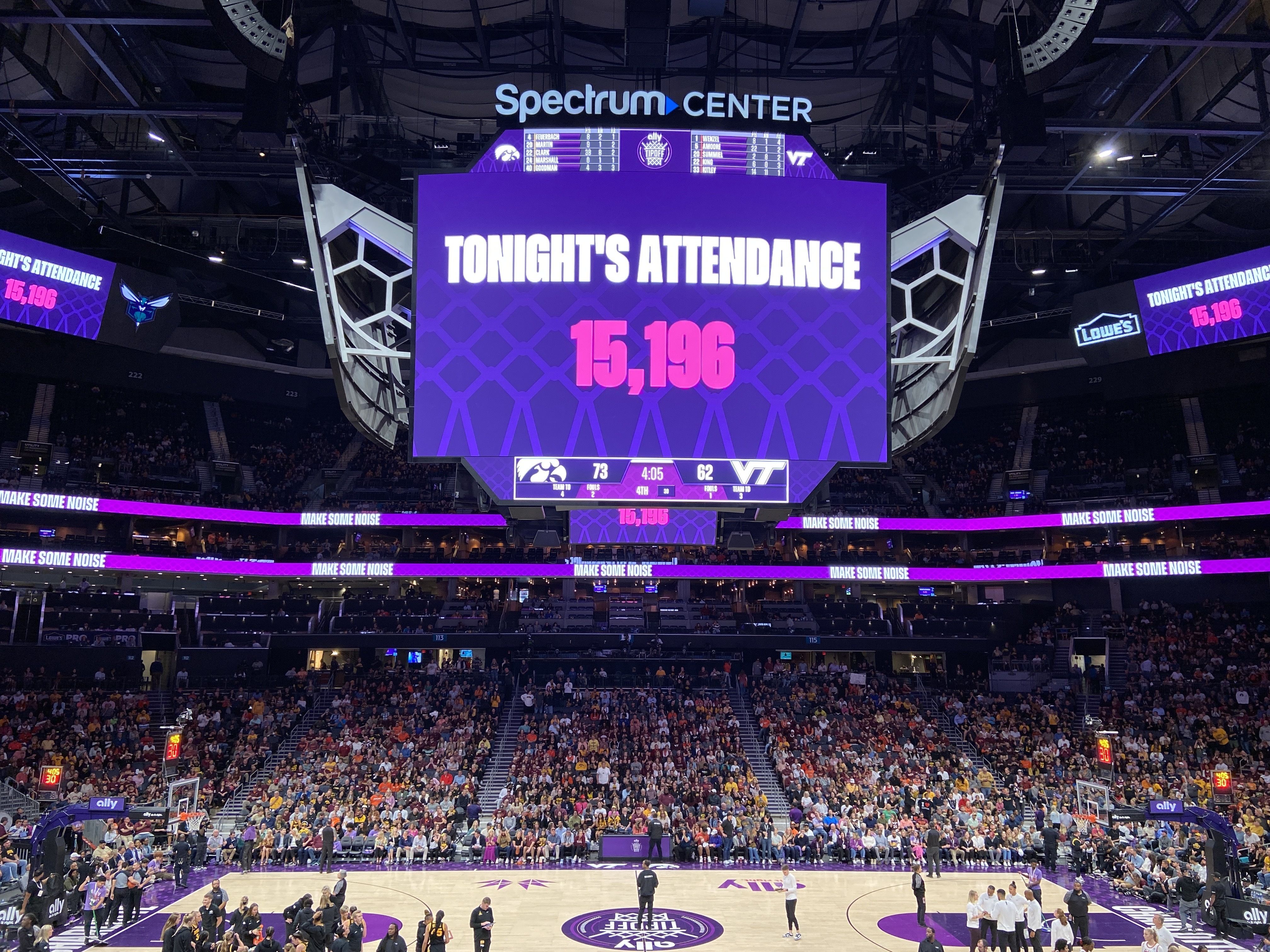 Packed house at Spectrum Center.