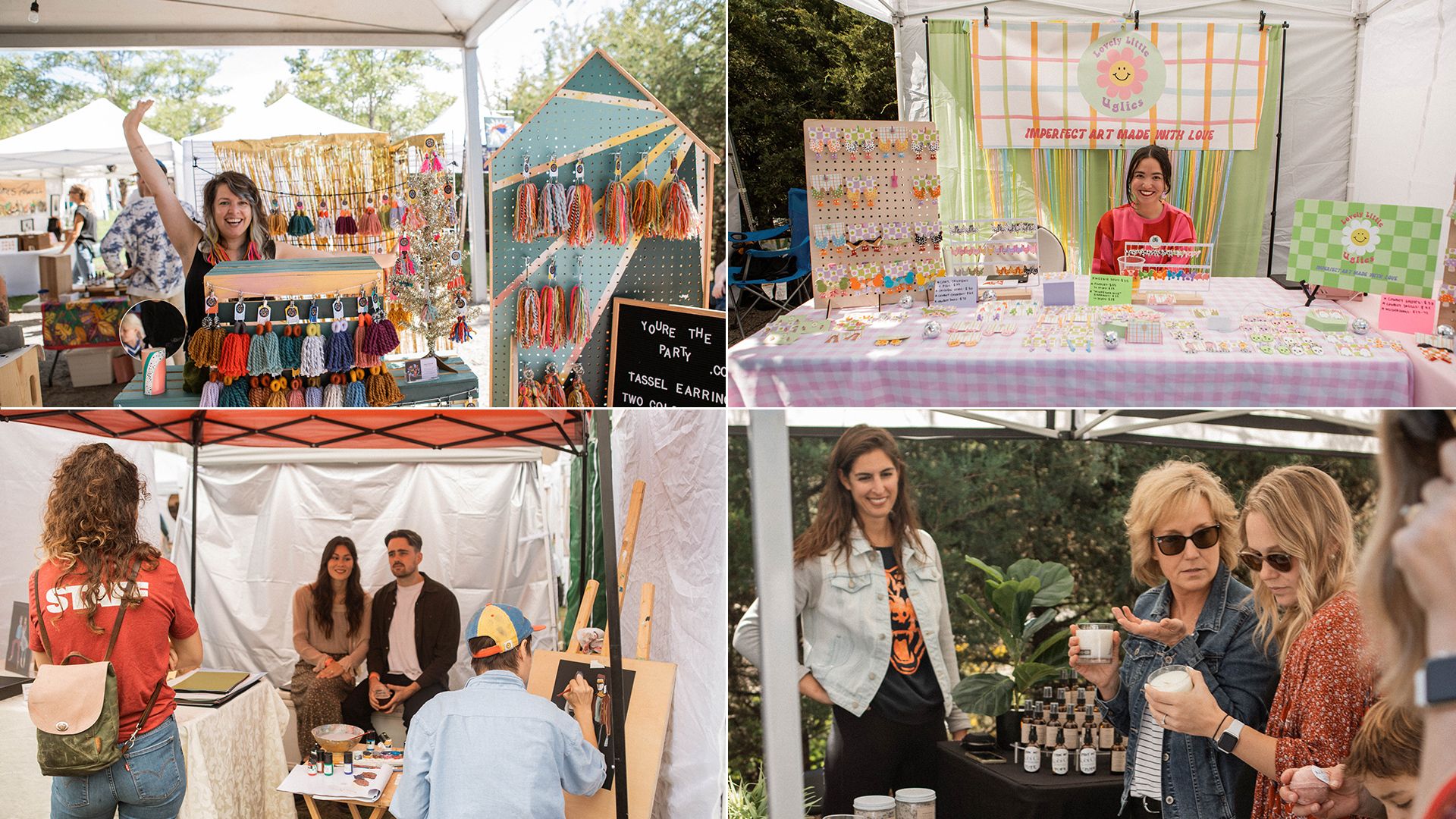 Views of vendors and attendees of last year's Jackalope artisan fair.