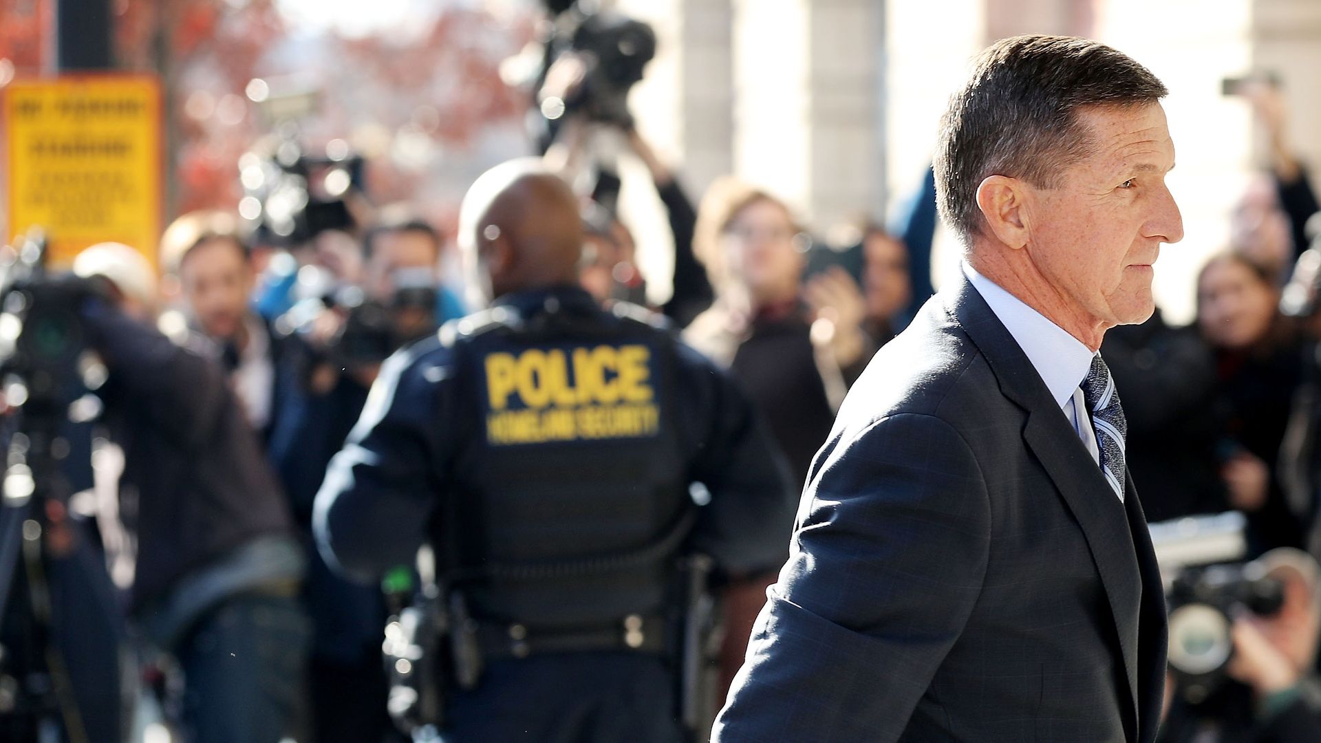 Michael Flynn, former national security advisor to President Trump, arrives for his plea hearing at the Prettyman Federal Courthouse in December. Photo: Chip Somodevilla/Getty Images