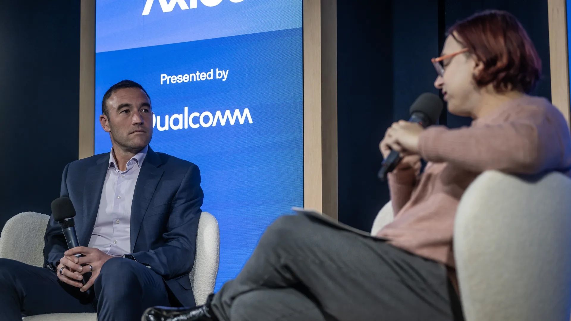 Axios' Ina Fried interviews OpenAI exec Kevin Weil at a Davos event 