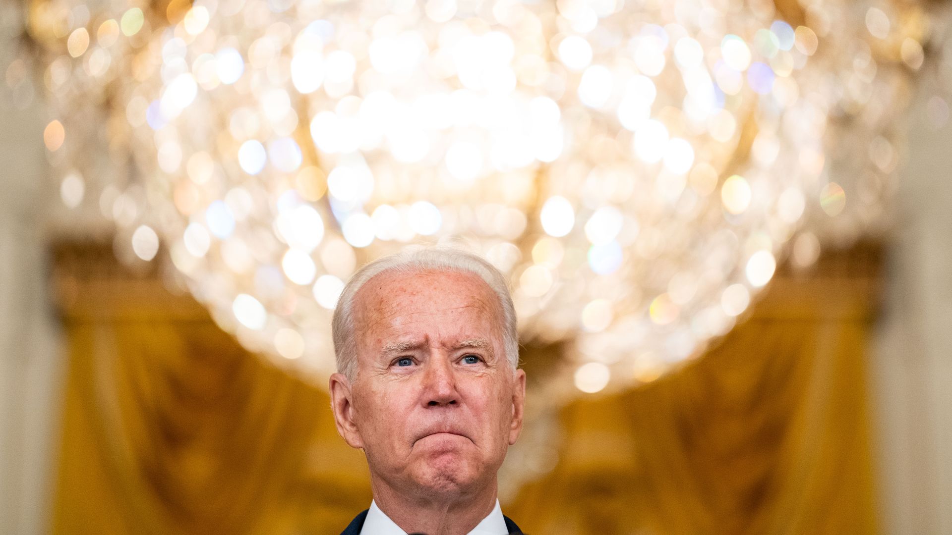 President Biden speaking from the White House on Aug. 12.