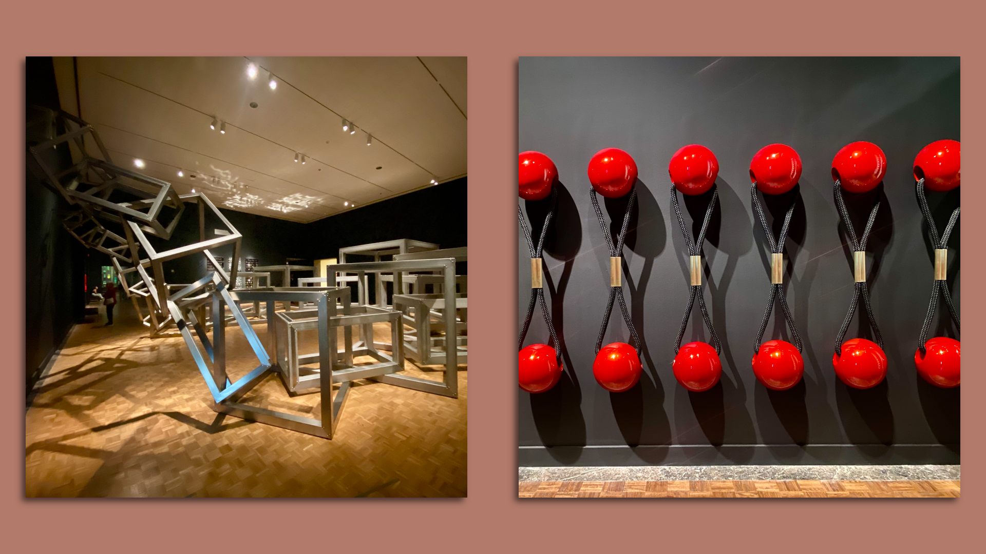 Two pieces in Tiff Massey's DIA exhibition. 