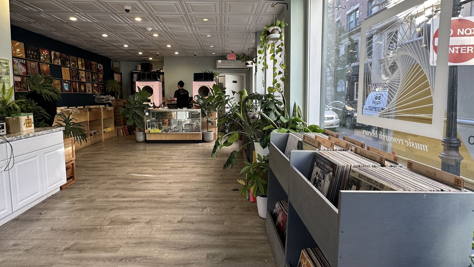 The interior of the Music Research Library on Beacon Hill, Boston
