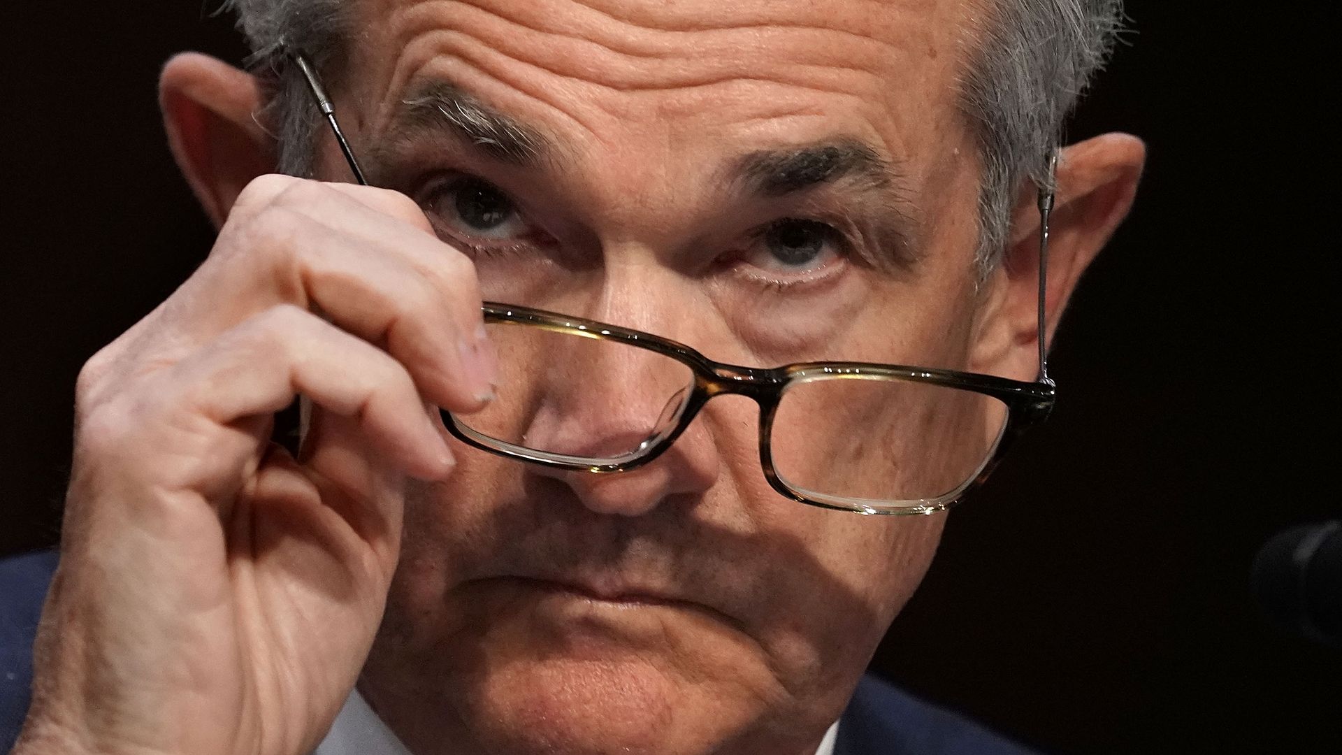 Federal Reserve Board Chairman Jerome Powell testifies during a hearing before the Senate Banking, Housing and Urban Affairs Committee.