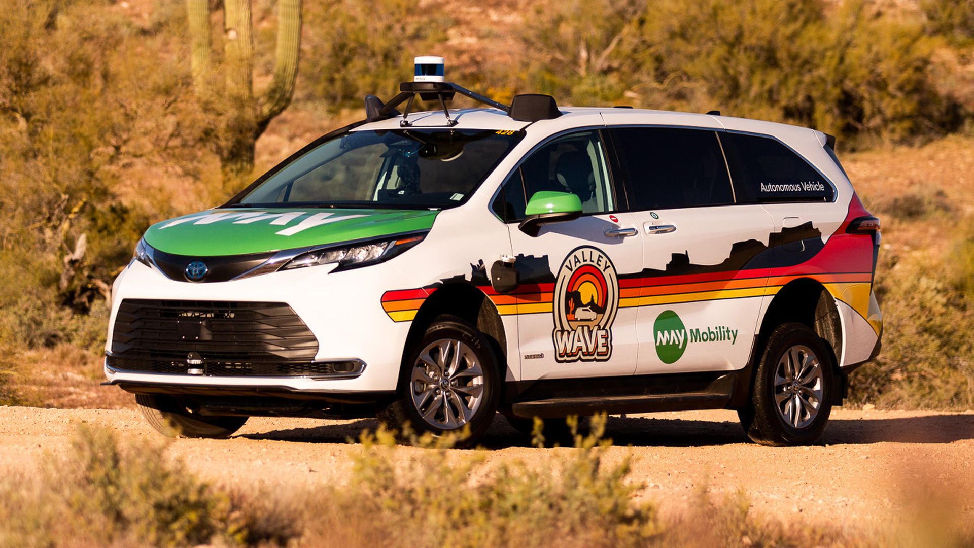 One of May Mobility's driverless vans. Photo courtesy May Mobility