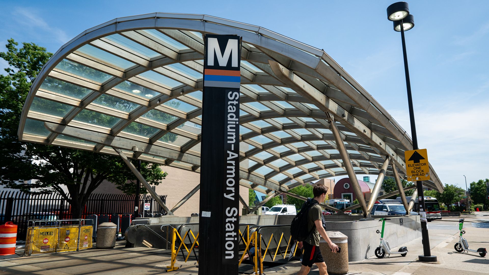The Stadium-Armory station's entrance