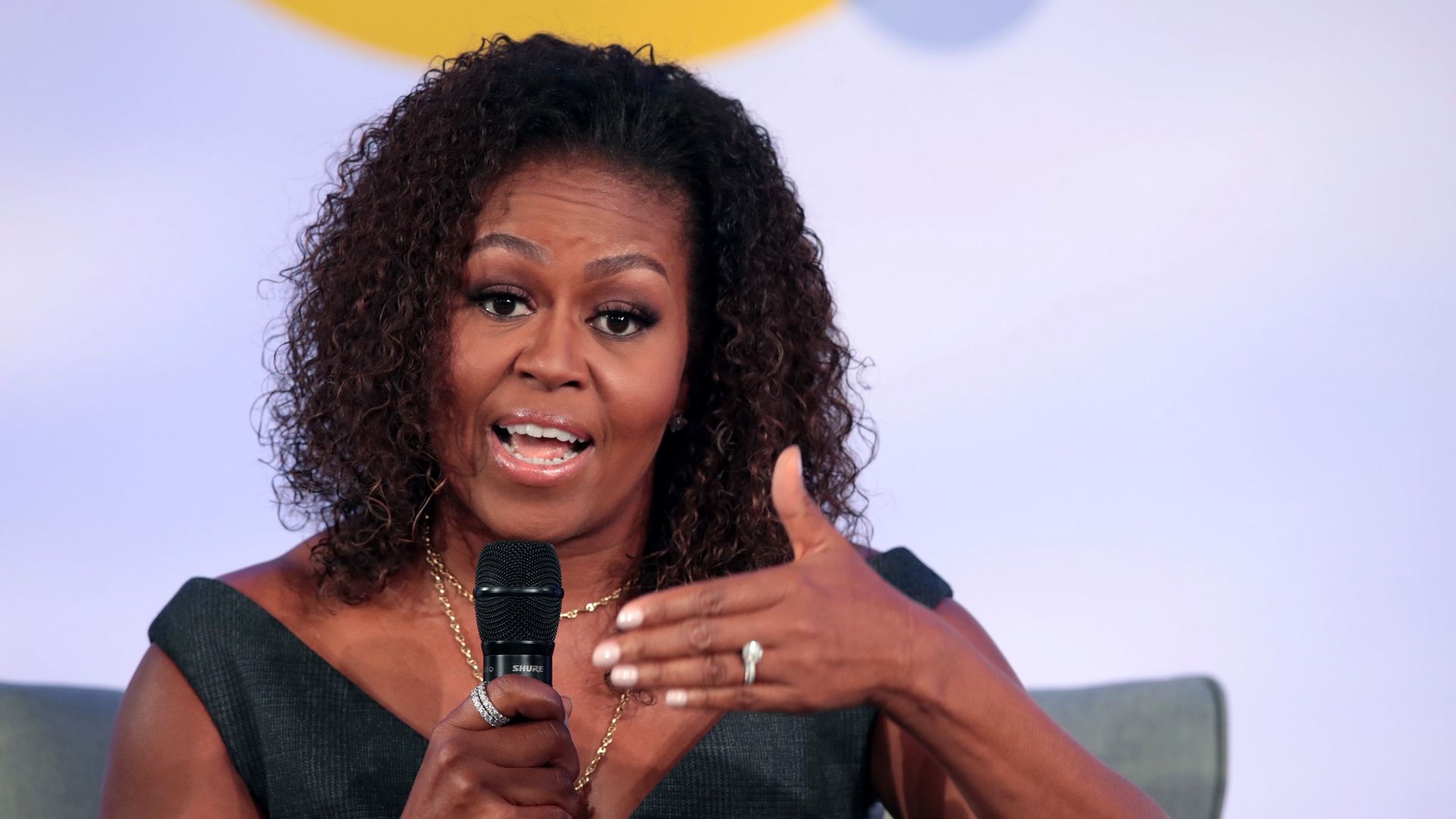 Former First Lady Michelle Obama speaking in 2019.