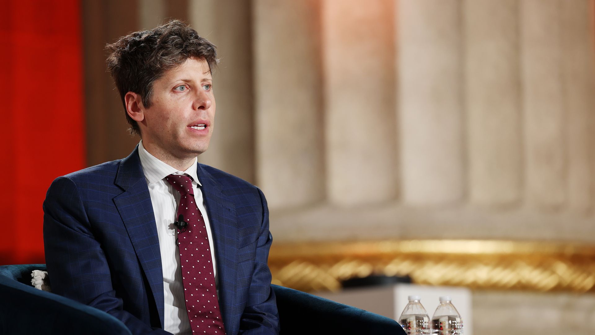 OpenAI CEO Sam Altman speaks during the BlackRock Infrastructure Summit on March 11, 2026 in Washington, DC.. (Photo by Anna Moneymaker/Getty Images)