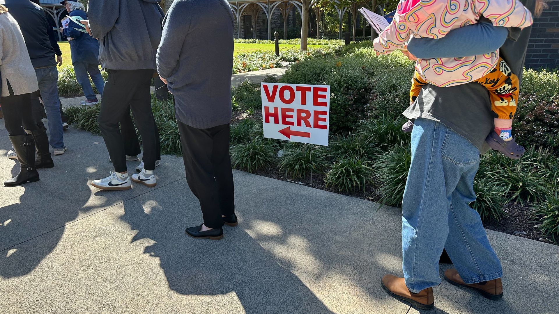 a polling place in Durham, North Carolina