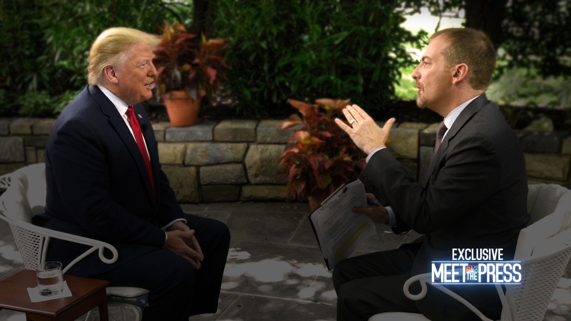 Trump talking to Chuck Todd on Meet the Press