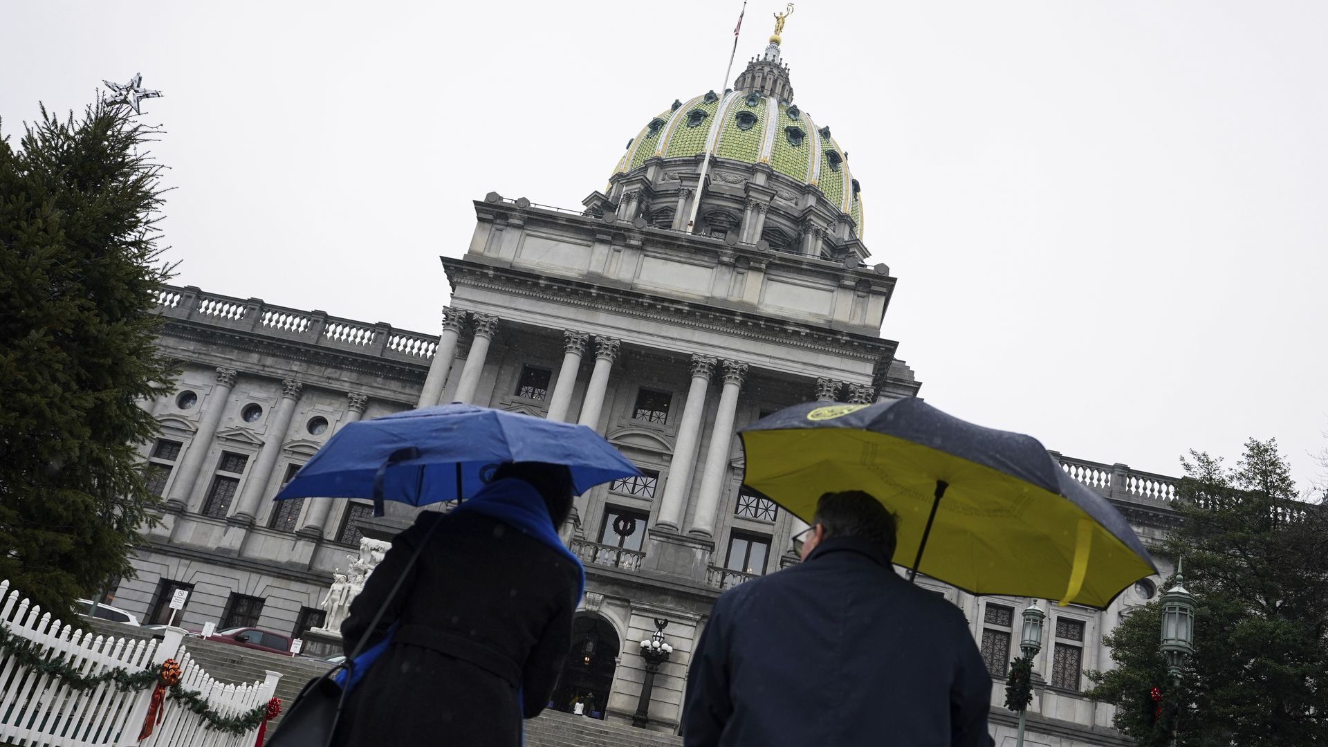 Visitors enter the Capital before legislators of the Pennsylvania House of Representatives are sworn-in.