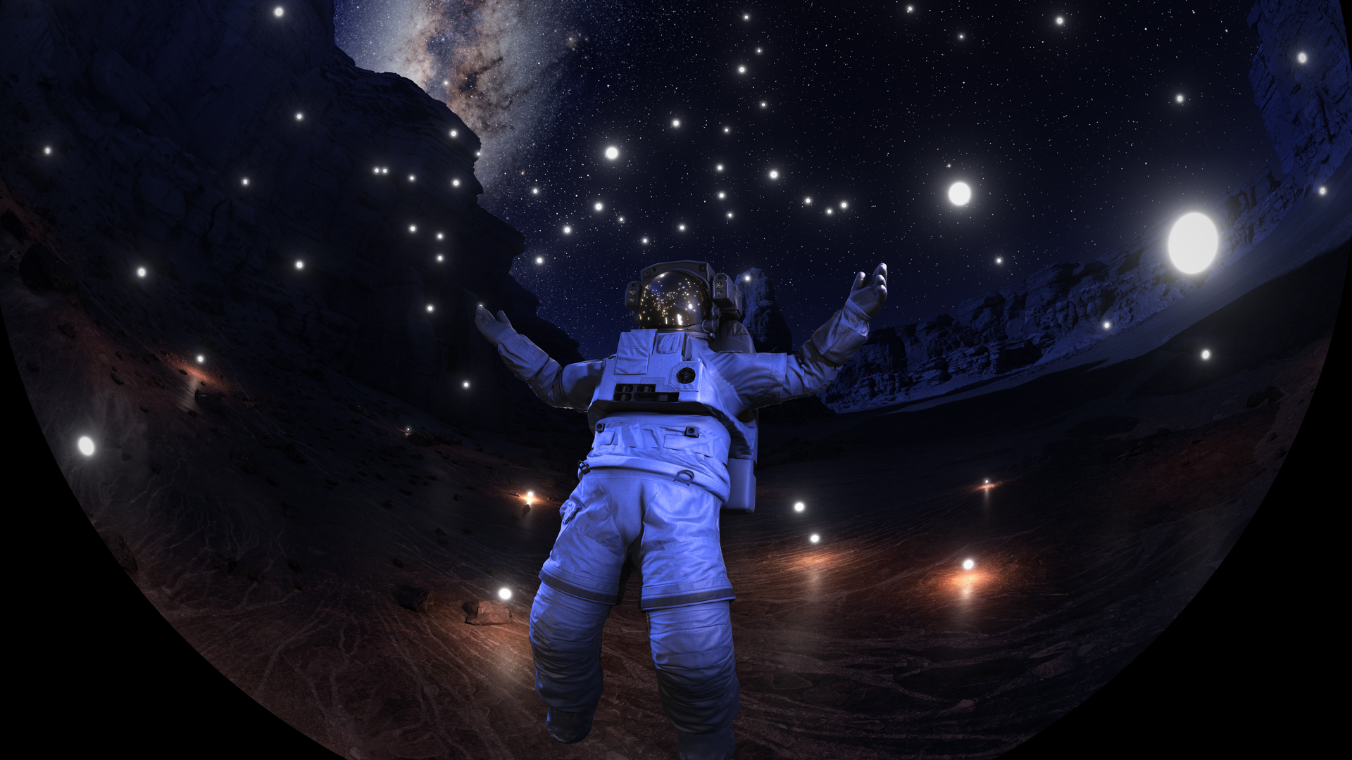 Photo of an astronaut in space 