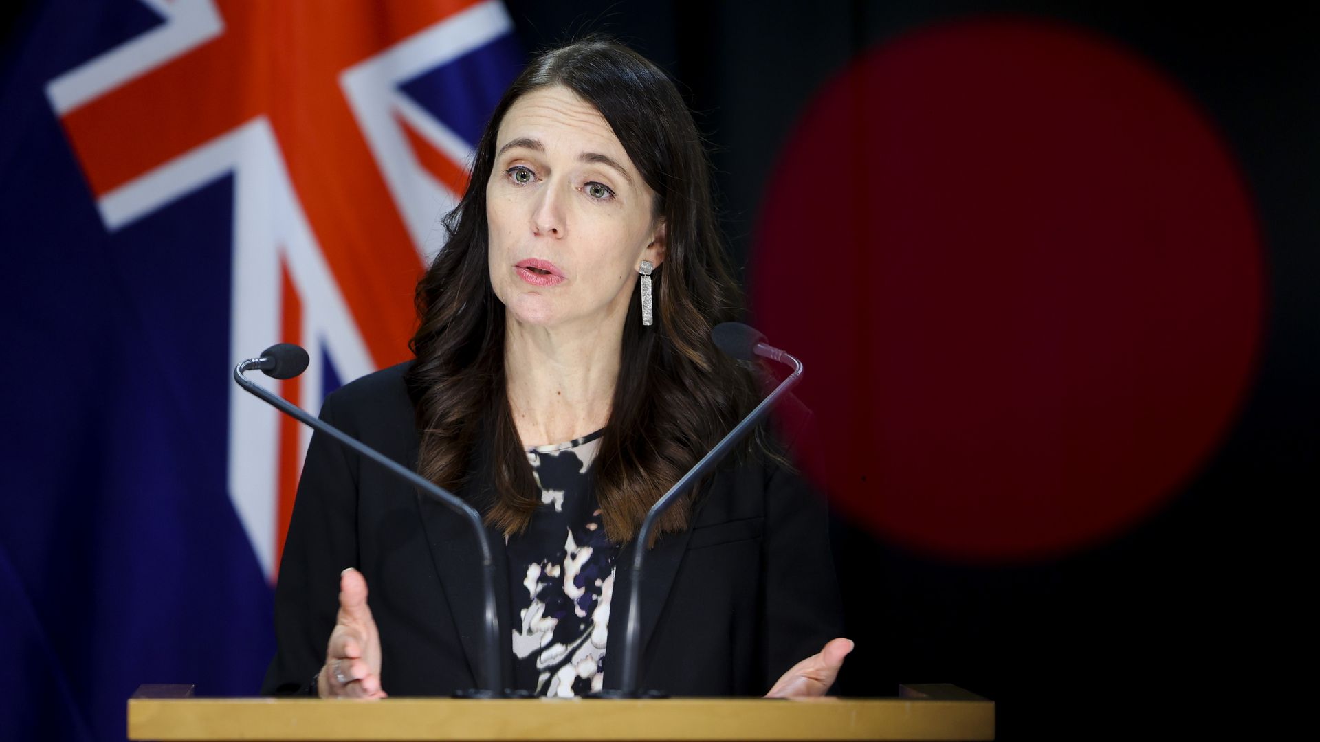 Prime Minister Jacinda Ardern speaks during a post cabinet press conference at Parliament on May 23, 2022 in Wellington, New Zealand.