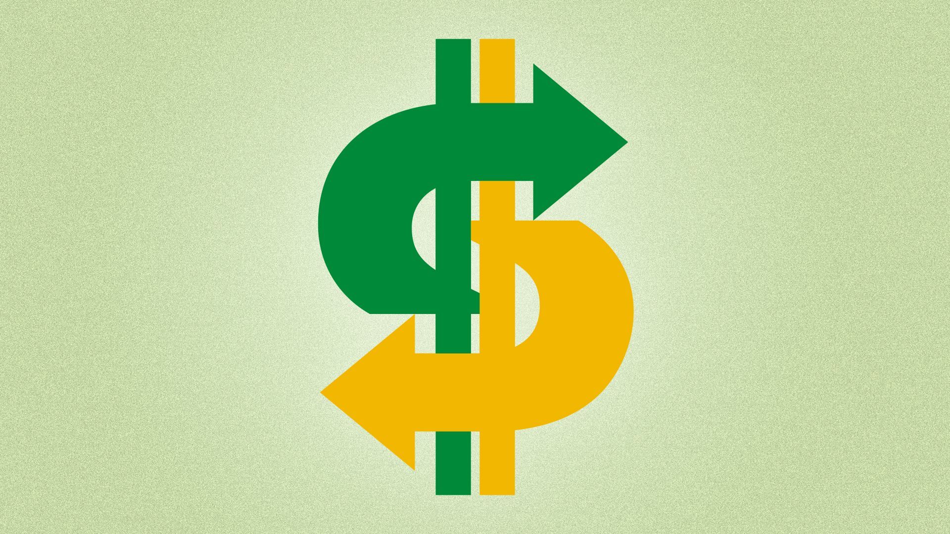 an illustration of a dollar sign created with the subway logo