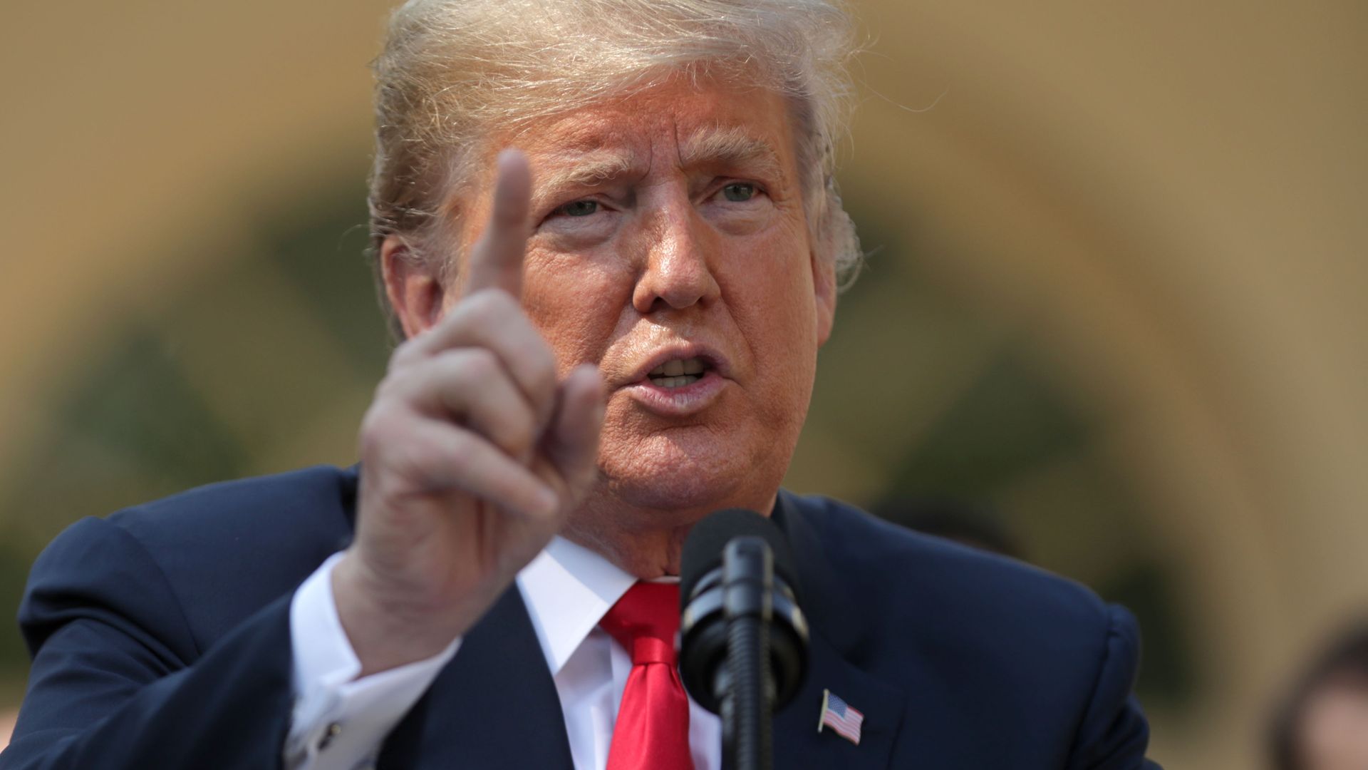 President Trump at a press conference last year on a revised U.S. trade agreement with Mexico and Canada. 