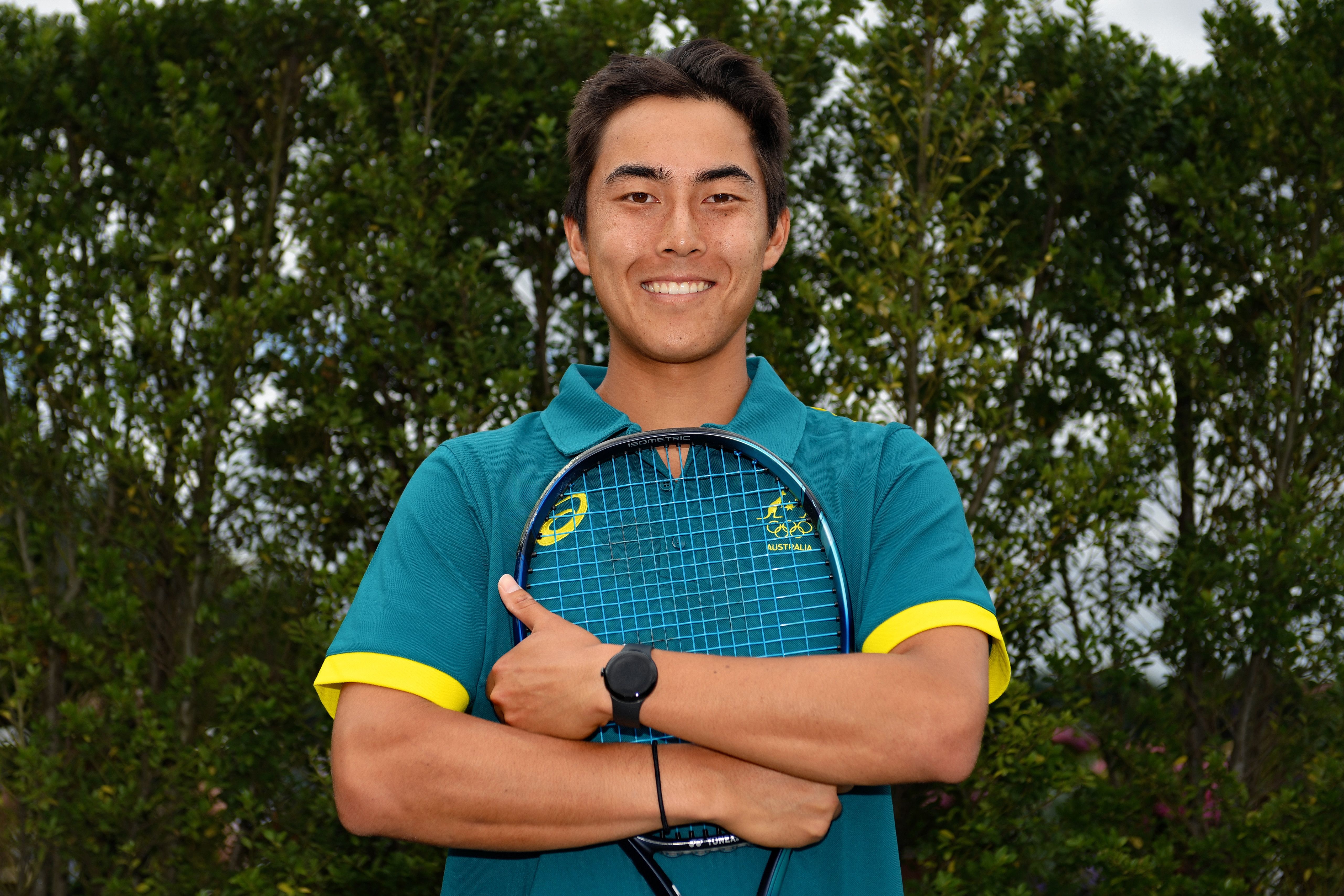 Rinky Hijikata of Australia poses for a portrait during the Australian 2024 Paris Olympic Games Tennis Announcement at the All England Lawn Tennis and Croquet Club on June 28, 2024 in London, England. (Photo by Patrick Khachfe/Getty Images for Tennis Australia)