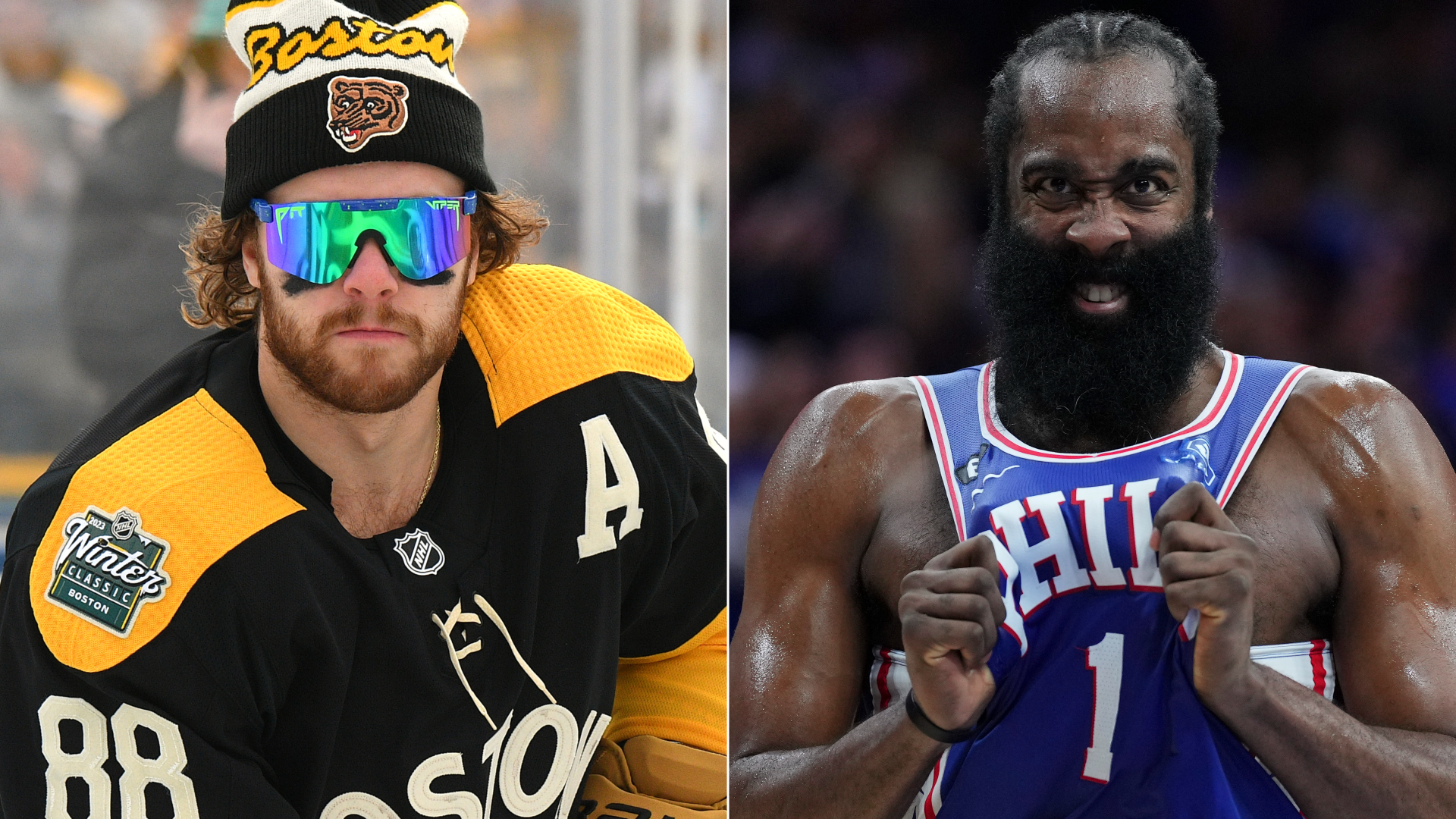 David Pastrnak and James Harden