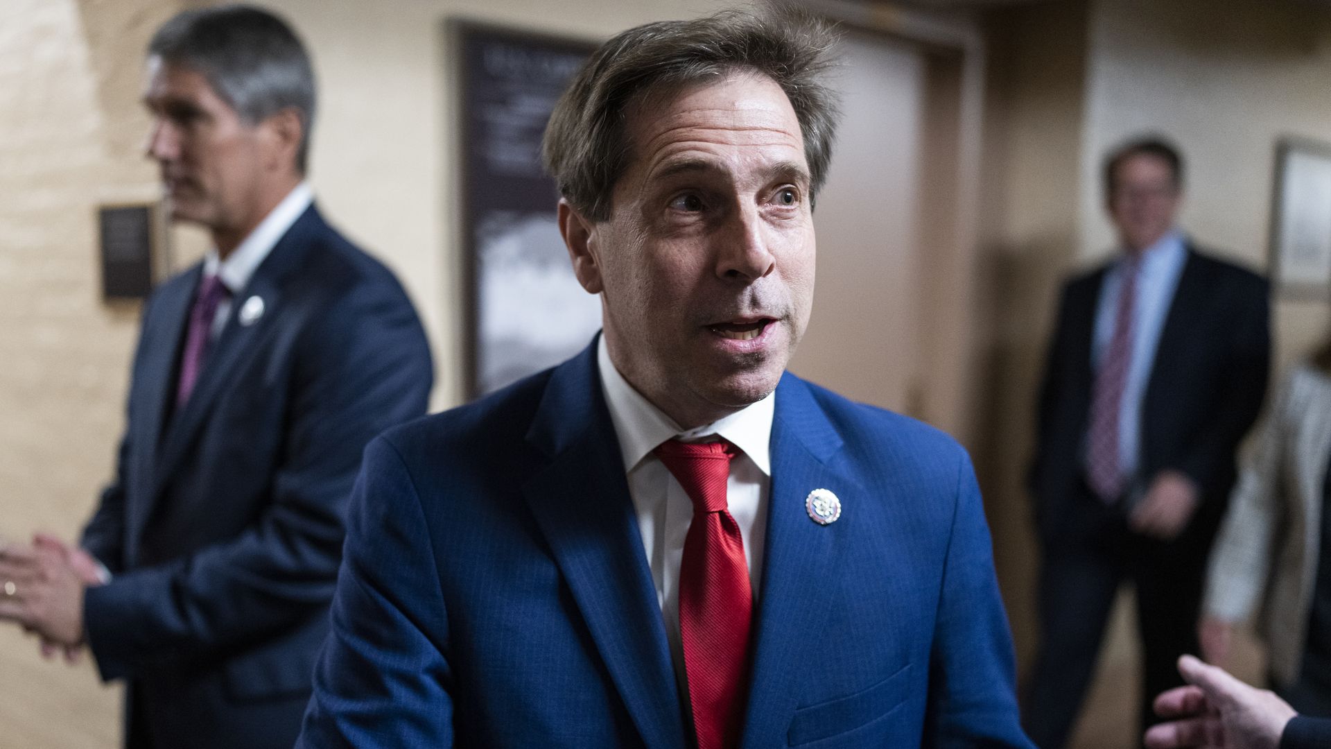 Chuck Fleischmann speaks in a hallway at the Capitol