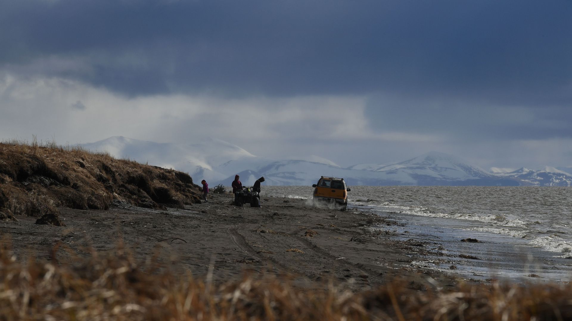 Photo of thawing permafrost tundra in Alaska
