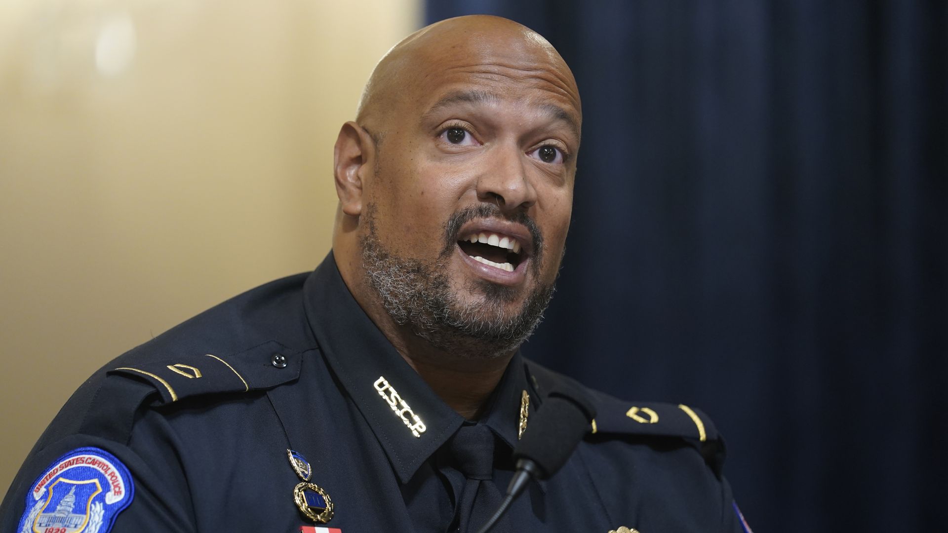 Harry Dunn testifies during the House Select Committee investigating the January 6 attack on the U.S. Capitol on July 27, 2021 