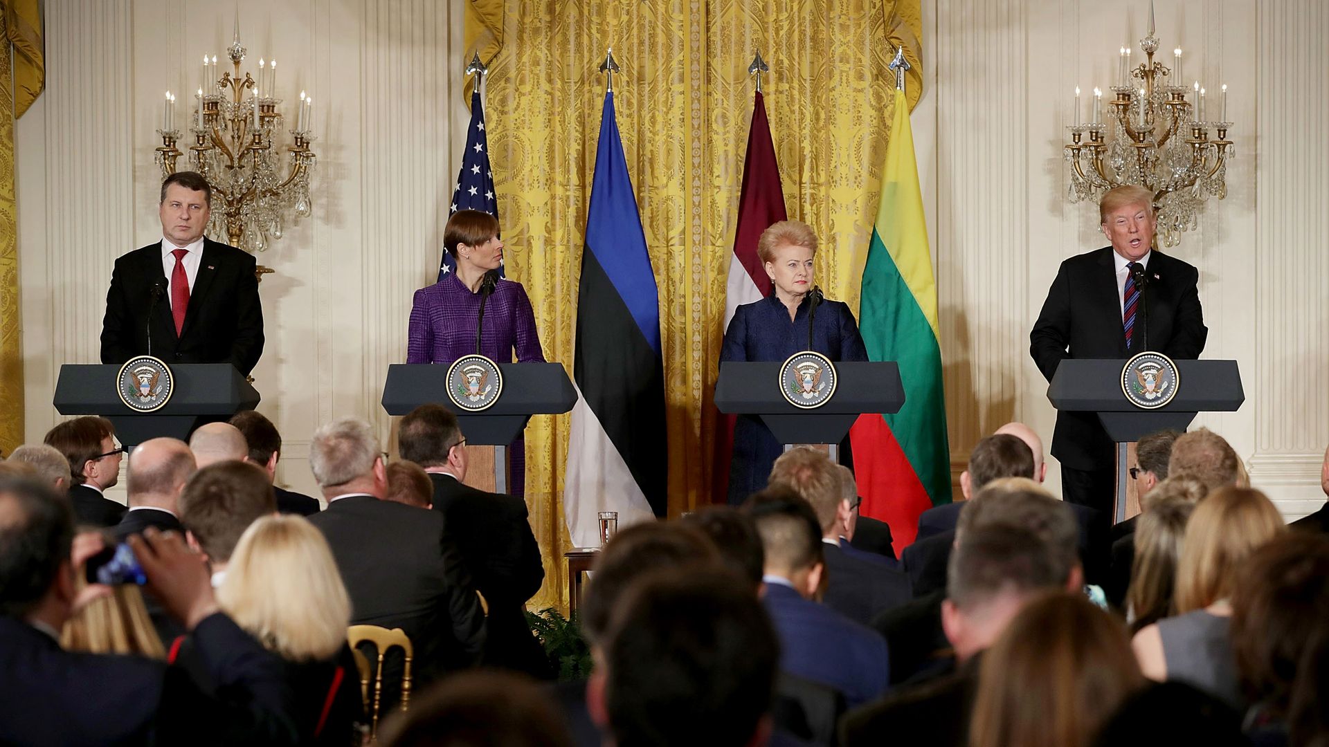 Trump with Baltic leaders